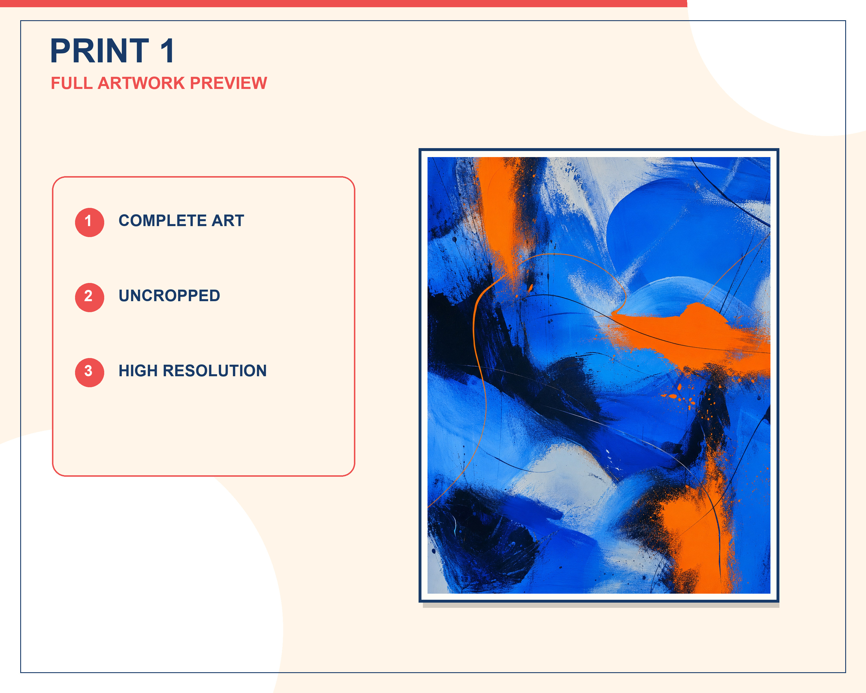 Full coordinated preview of the three energetic contemporary abstraction wall-art prints