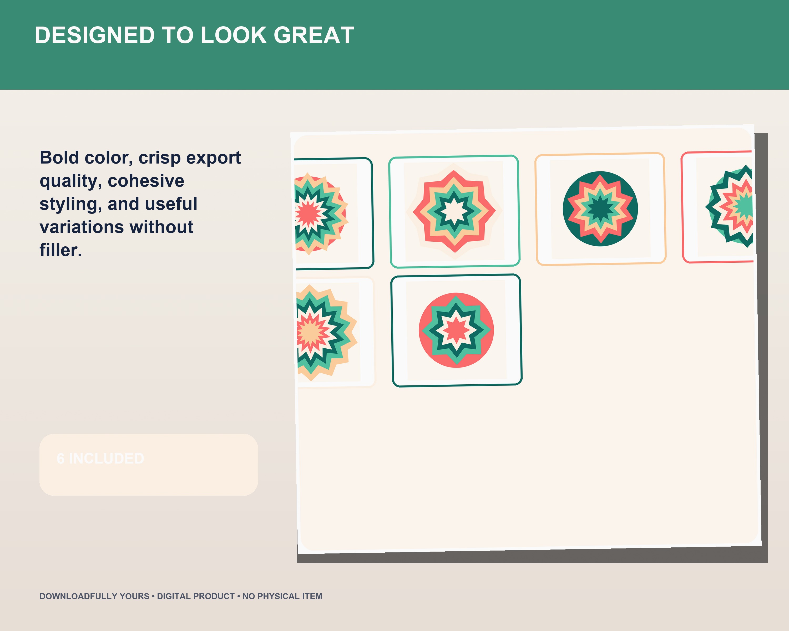 Cottage Bloom Floral Coaster Laser Cut Bundle - premium digital bundle preview 3 of 10