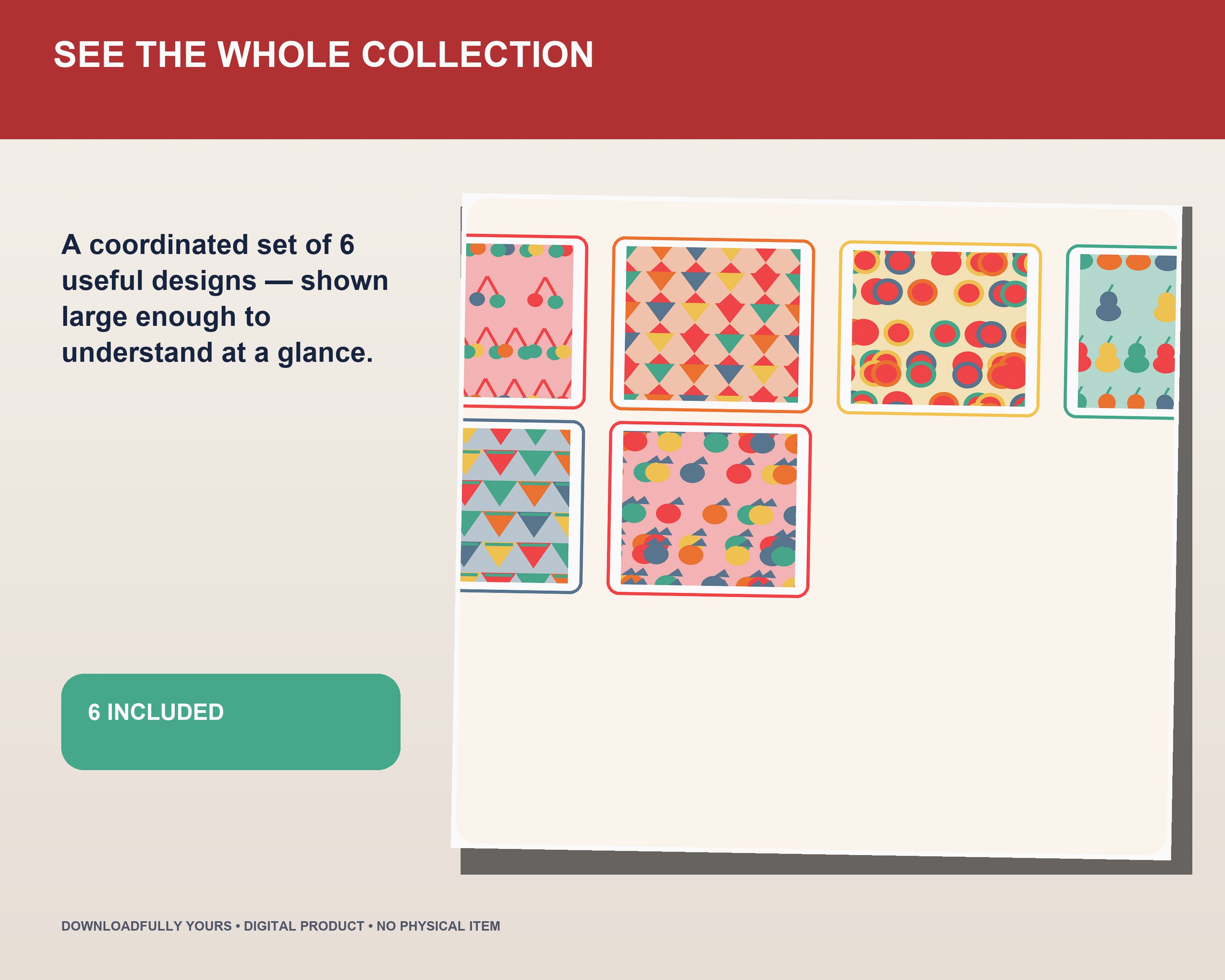 Juicy 70s Retro Fruit Mug and Tumbler Sublimation Bundle - premium digital bundle preview 2 of 10