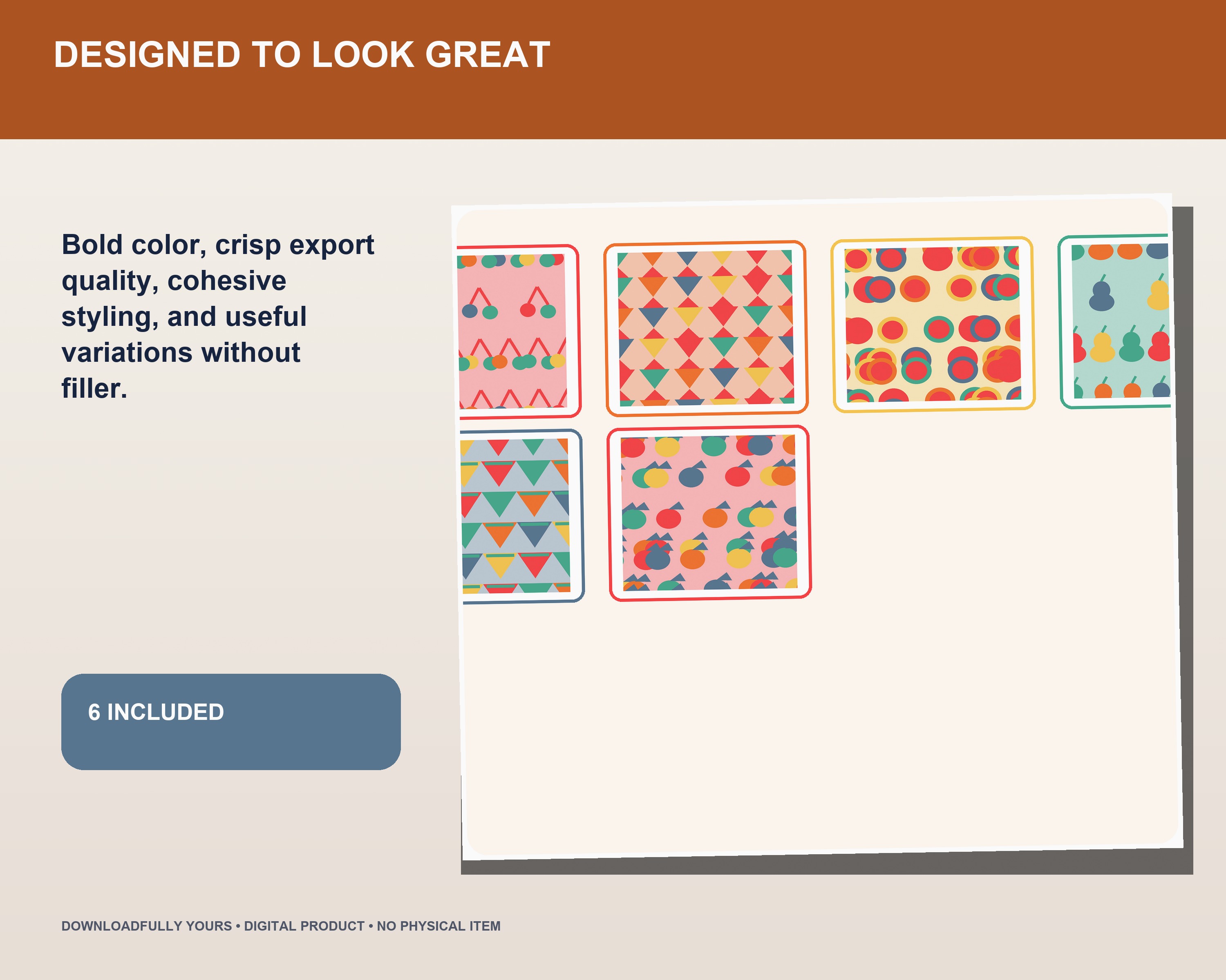 Juicy 70s Retro Fruit Mug and Tumbler Sublimation Bundle - premium digital bundle preview 3 of 10