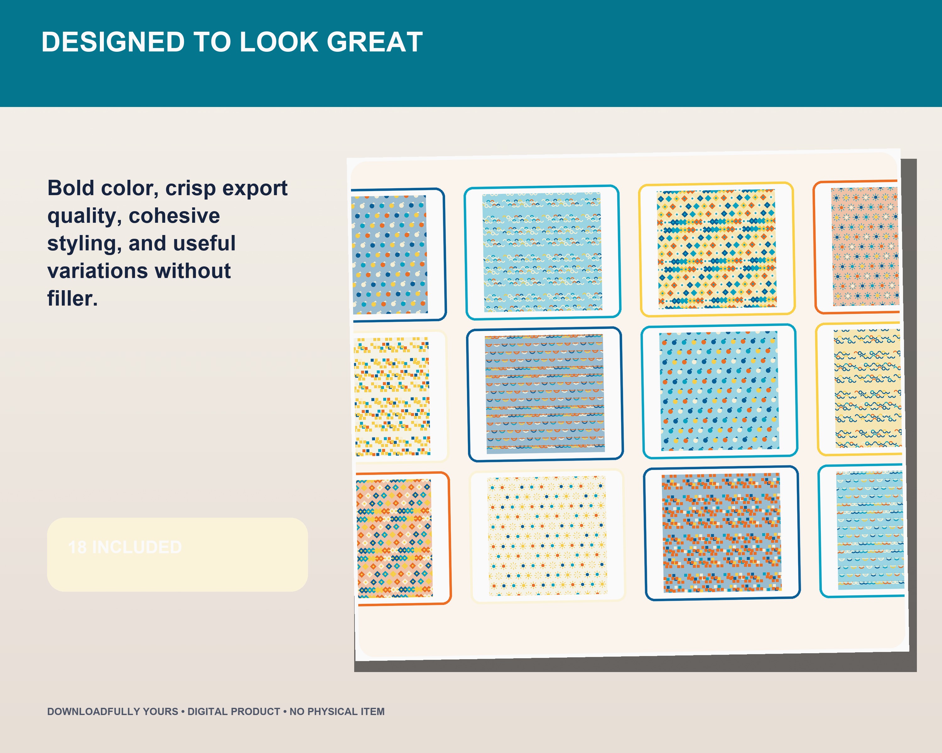 Amalfi Lemon Mediterranean Digital Scrapbook Paper - premium digital bundle preview 3 of 10