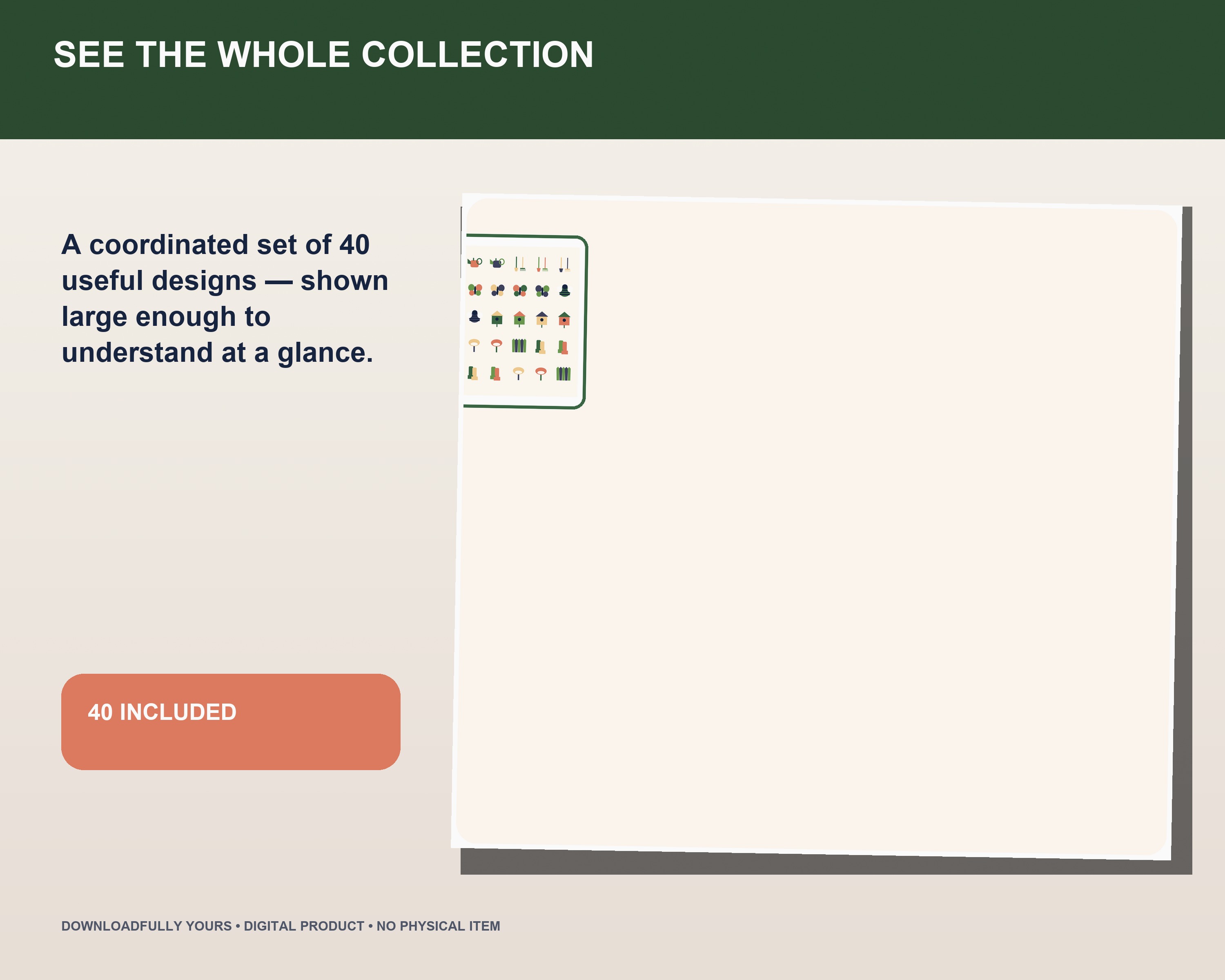 English Cottage Garden Clip Art Collection - premium digital bundle preview 2 of 10