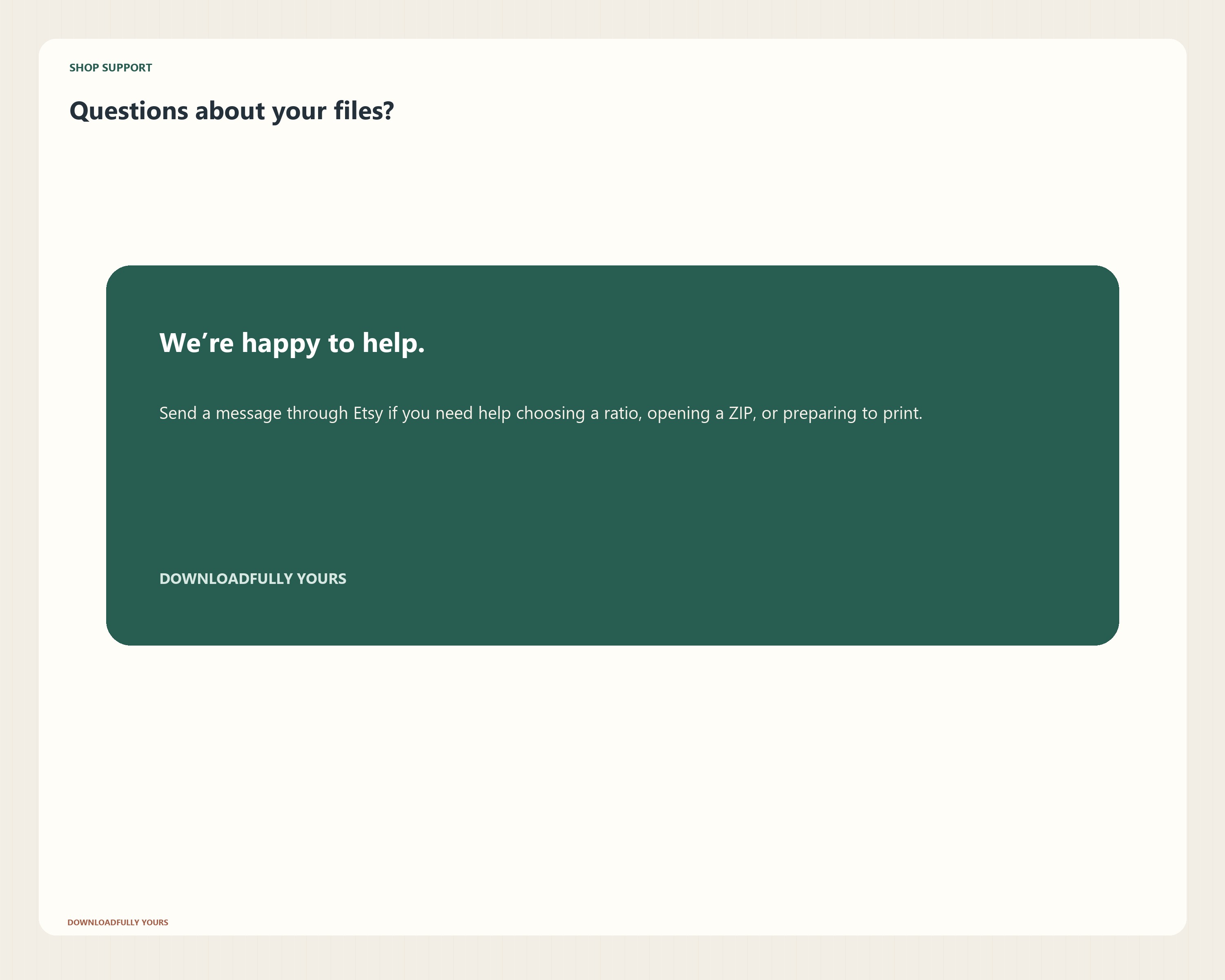 Downloadfully Yours customer support information