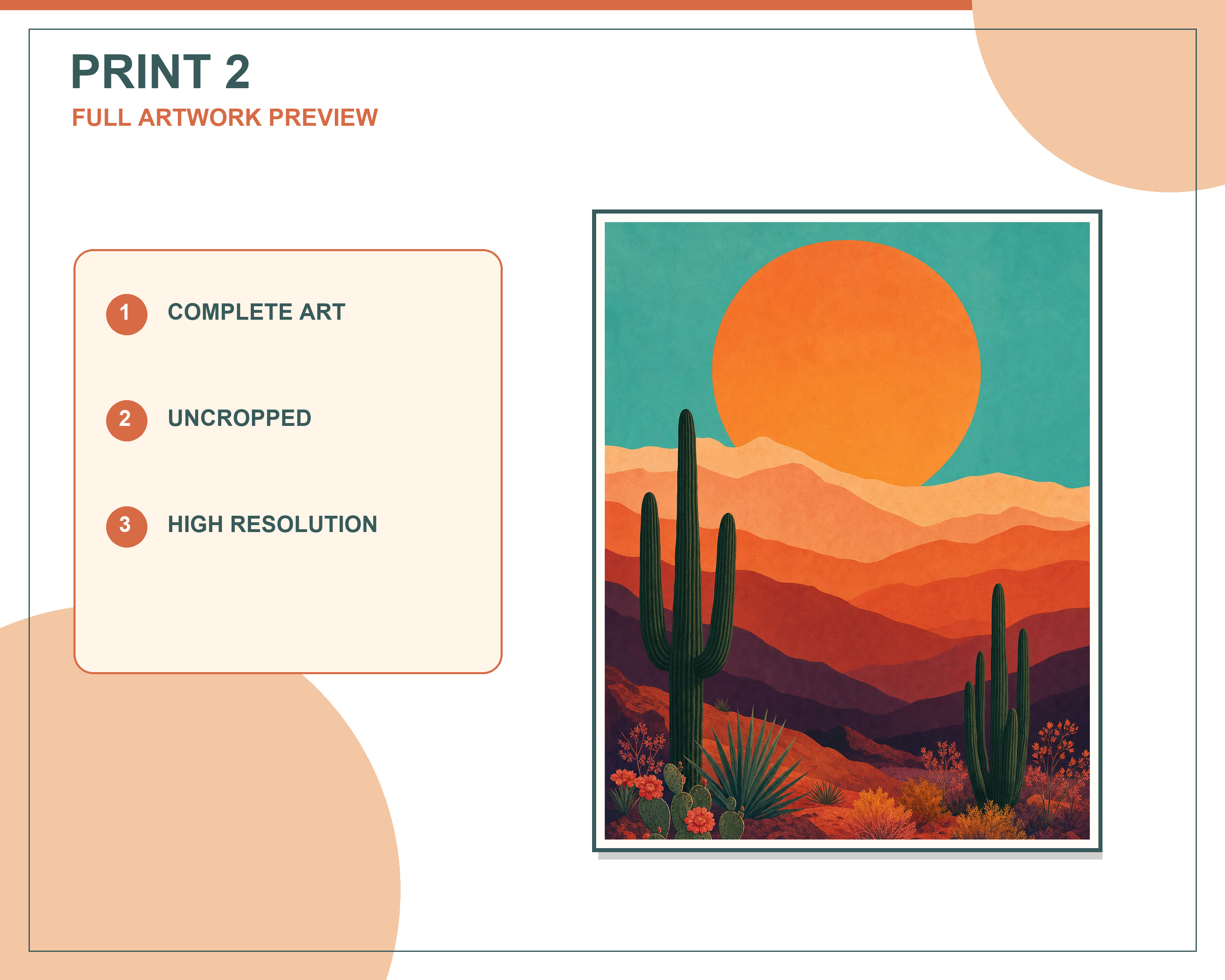Close-up showing artwork color and printable detail
