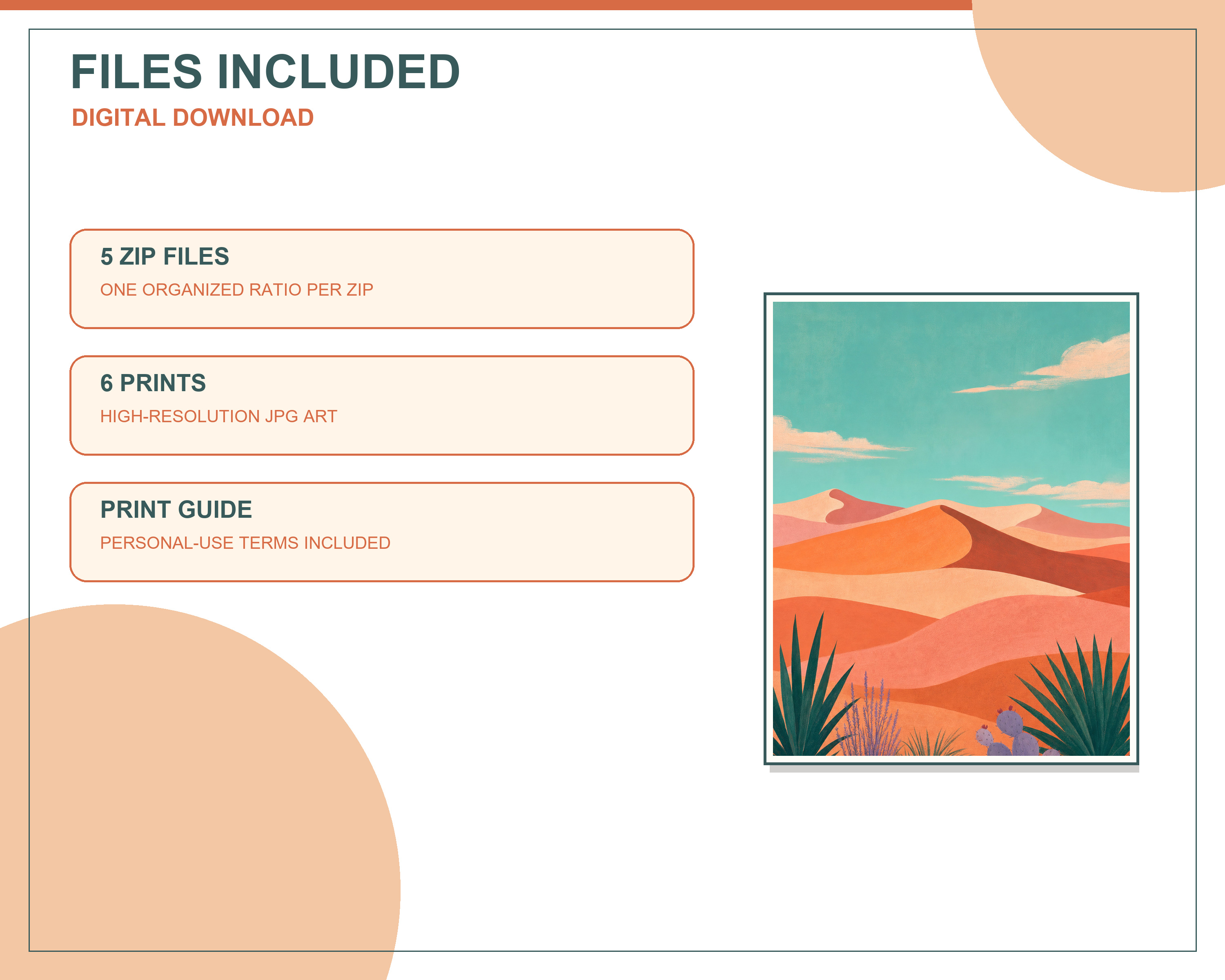 Three steps for downloading and printing the artwork
