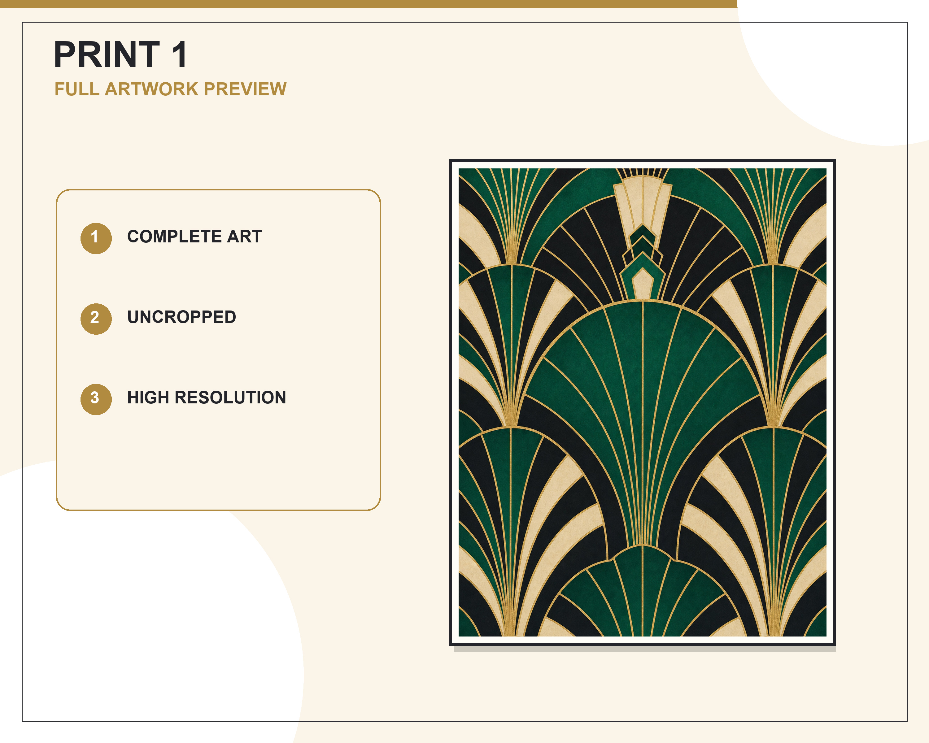 Three artworks displayed in a bright room styling example