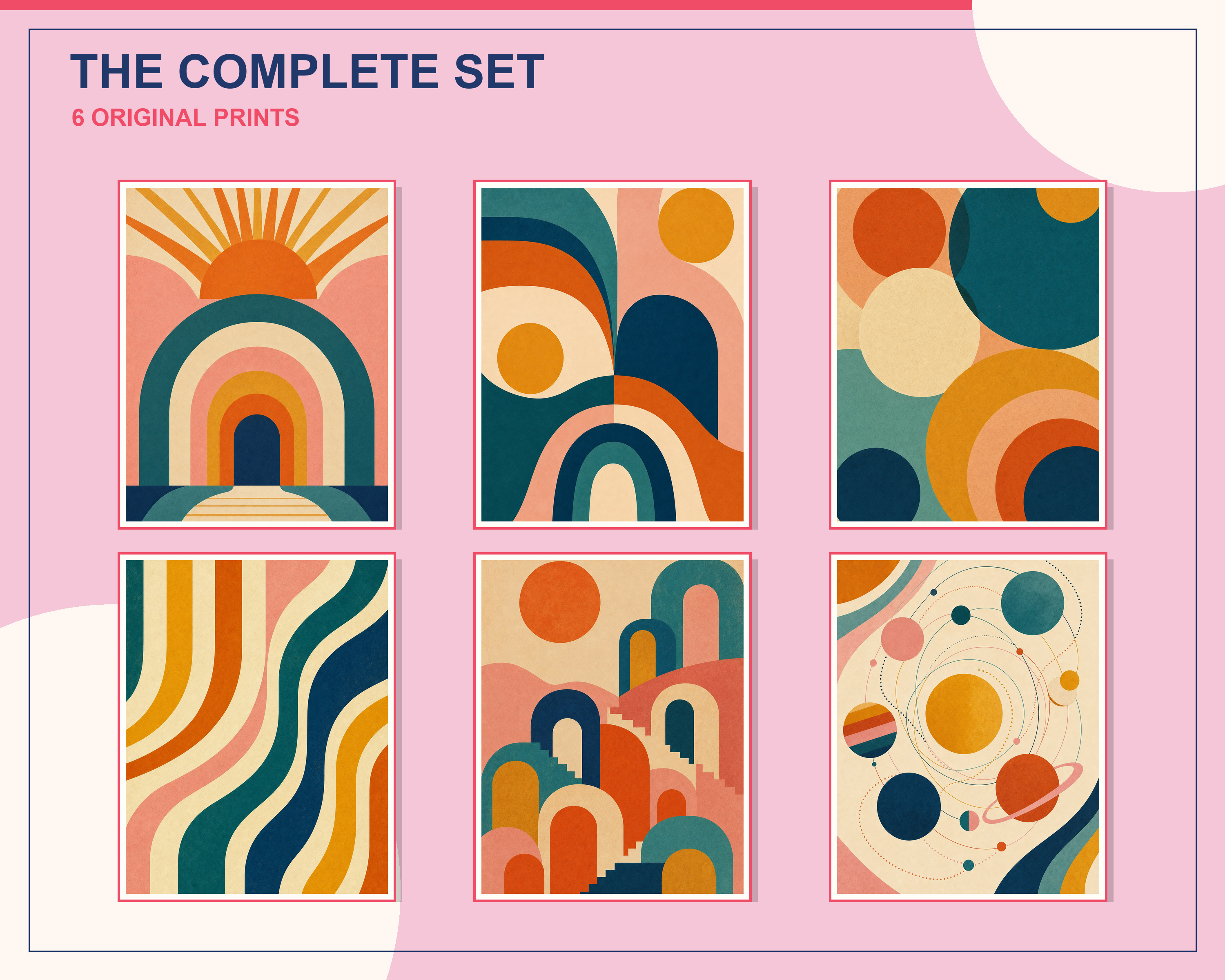 Full preview of all 6 printable artworks