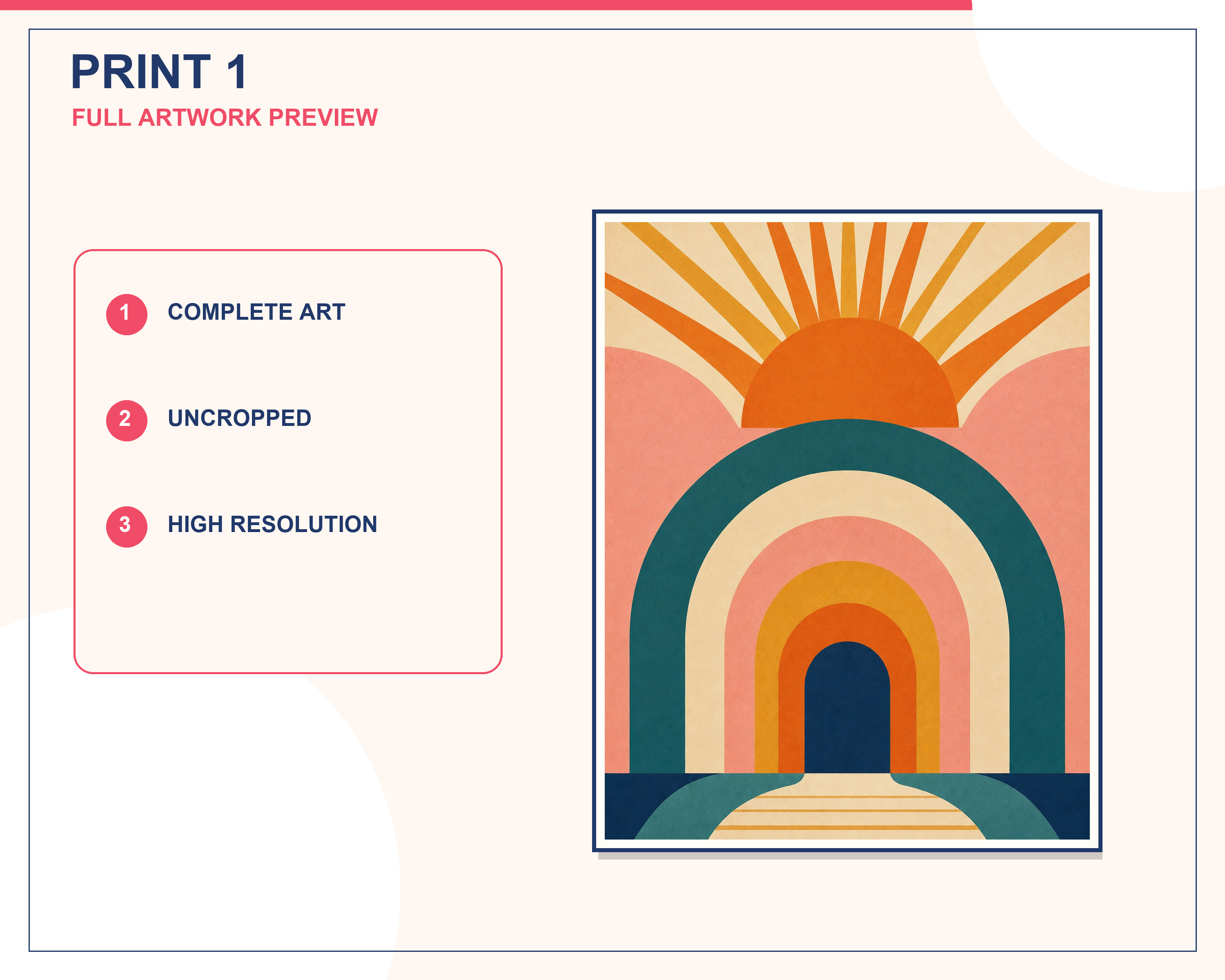 Three artworks displayed in a bright room styling example