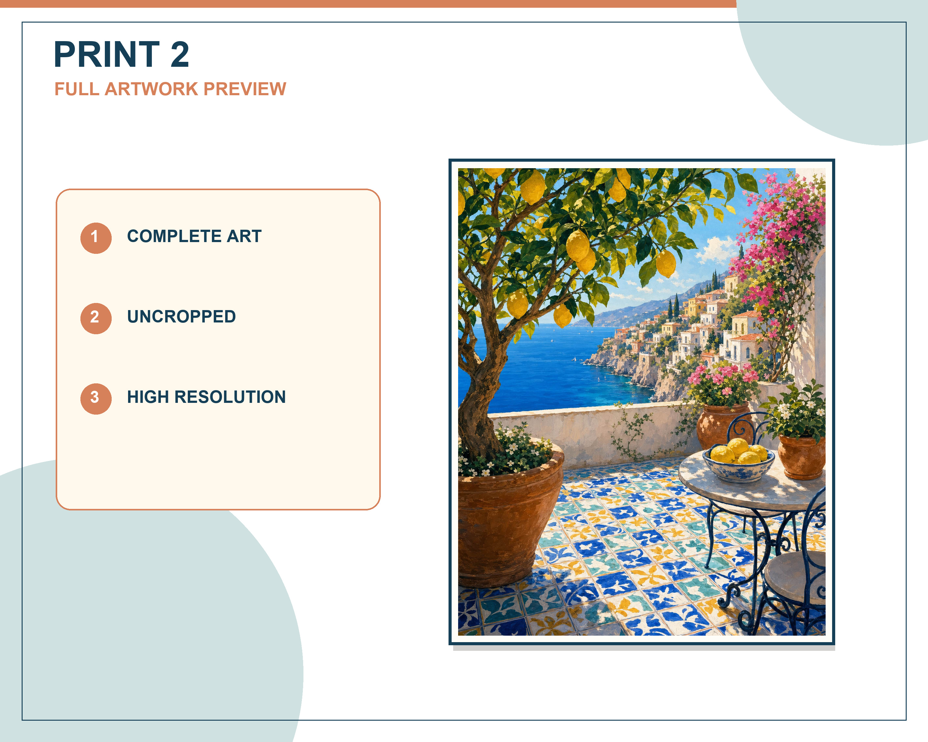 Close-up showing artwork color and printable detail