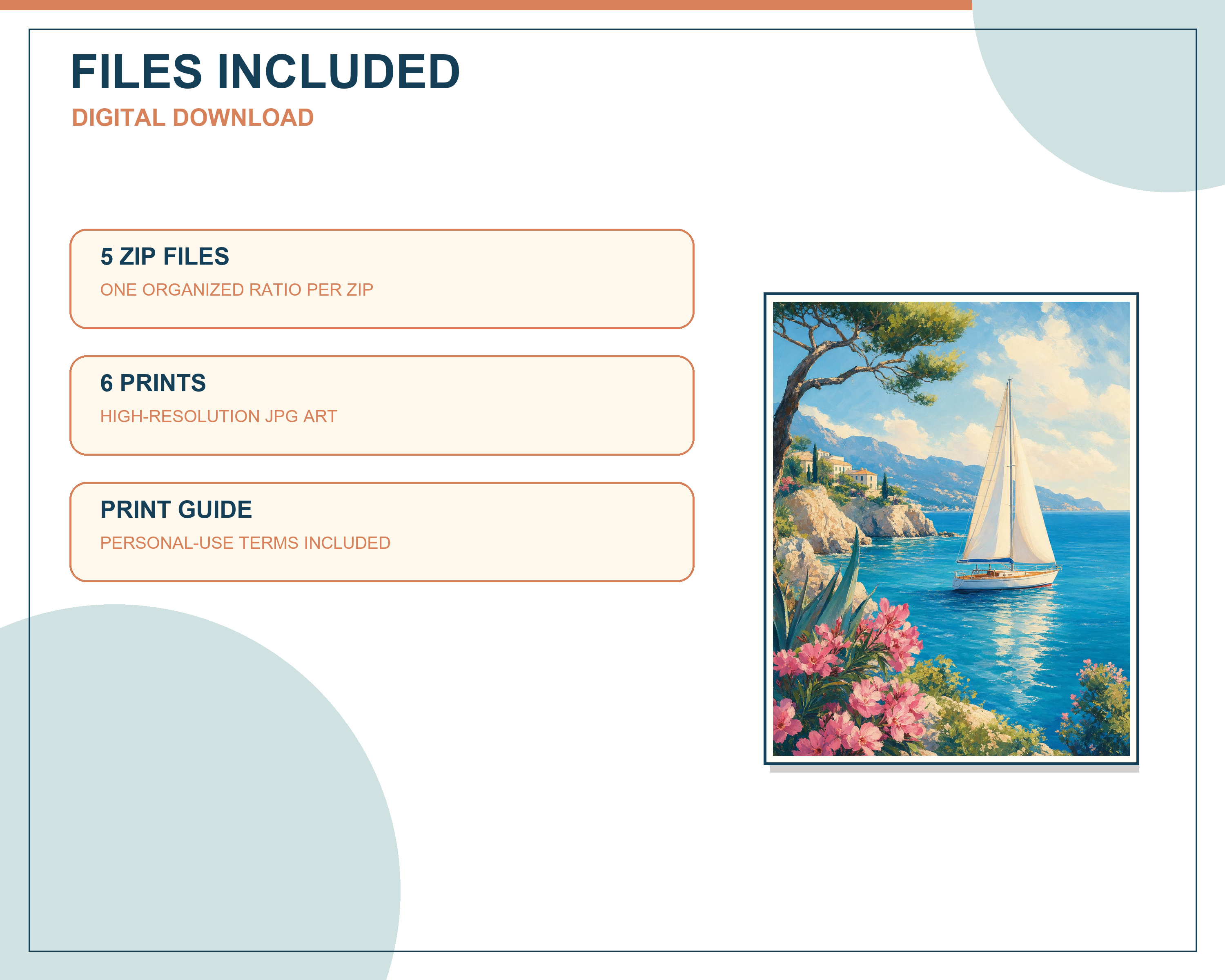 Three steps for downloading and printing the artwork