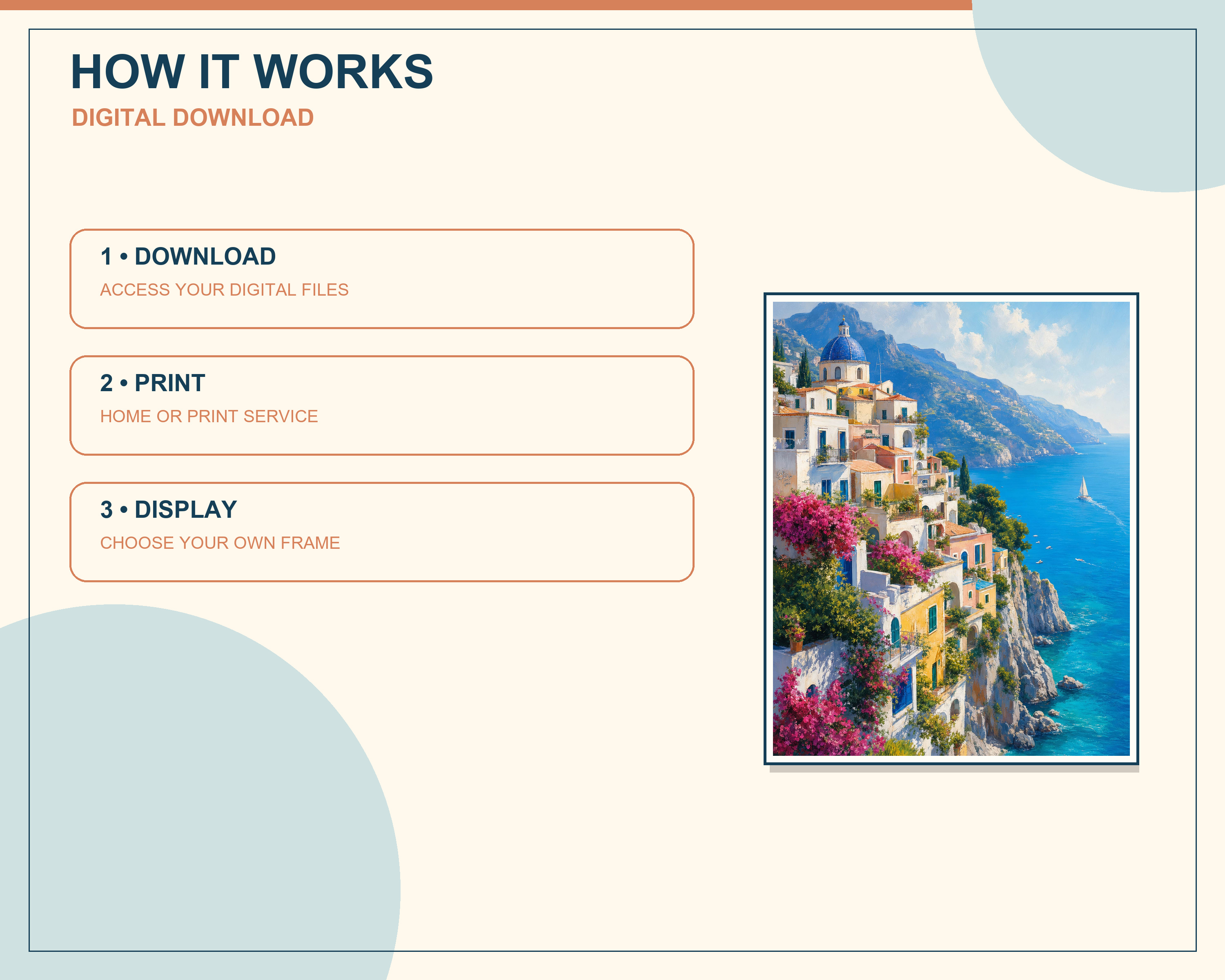 Digital download notice explaining that no physical item is shipped
