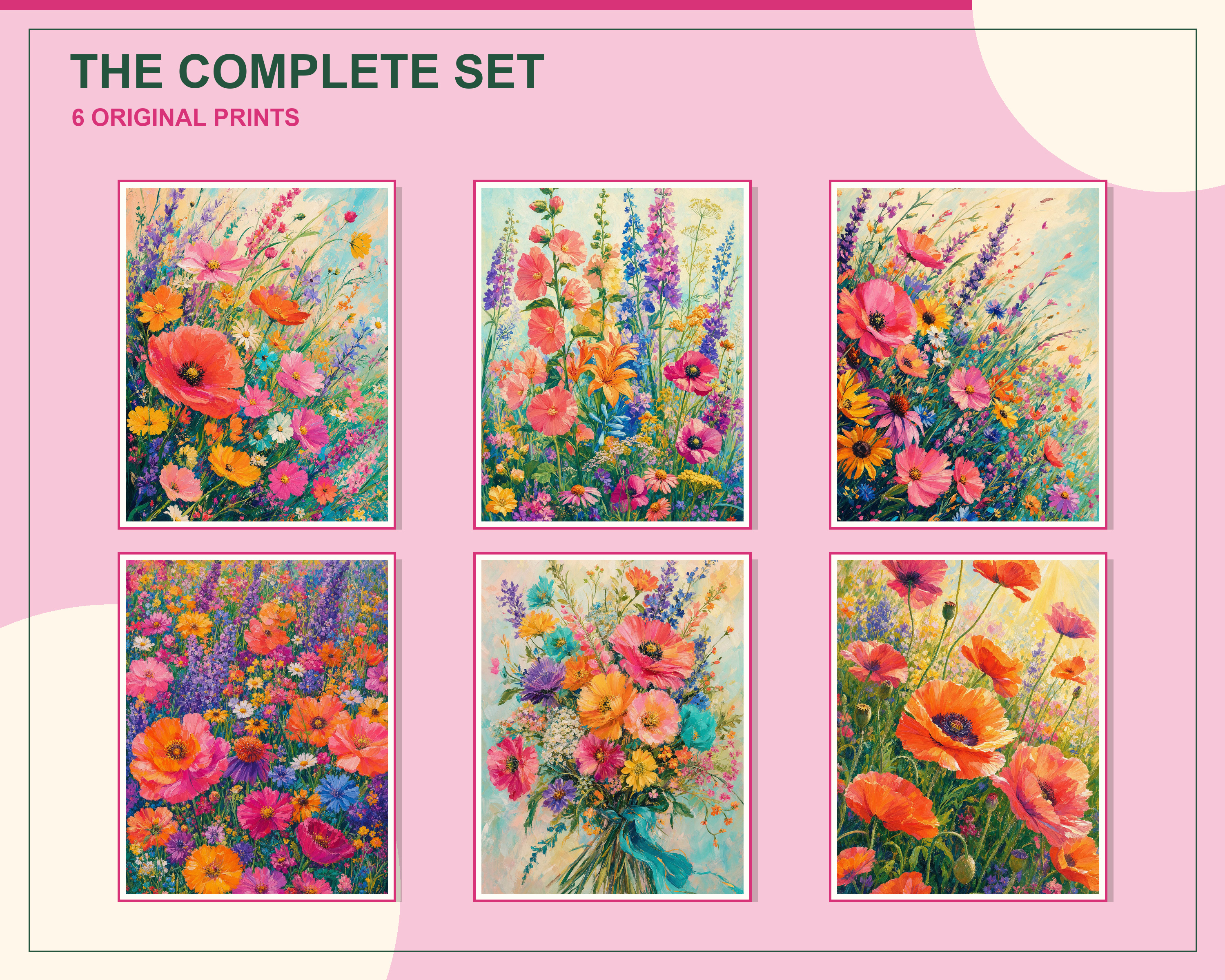Full preview of all 6 printable artworks