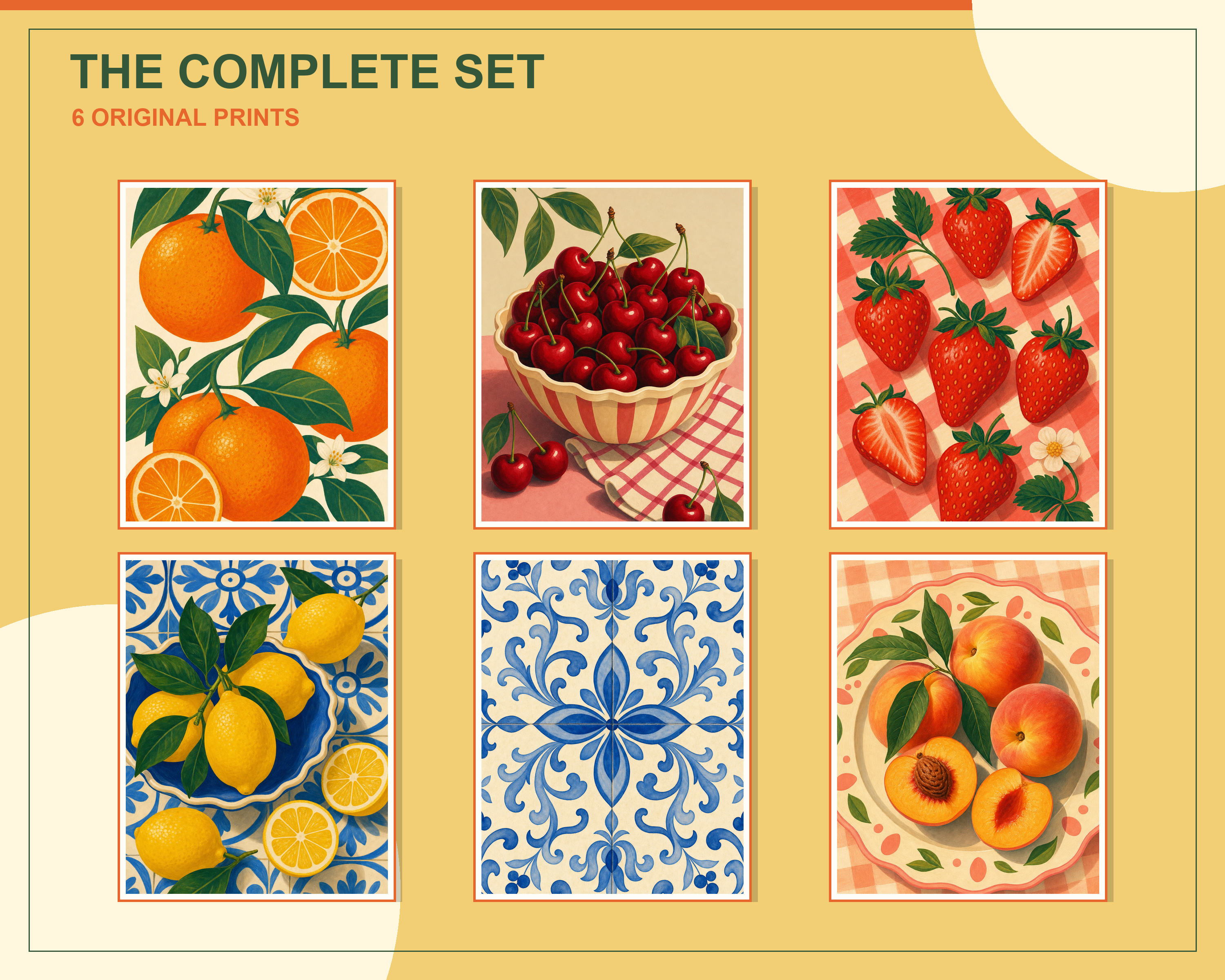 Full preview of all 6 printable artworks