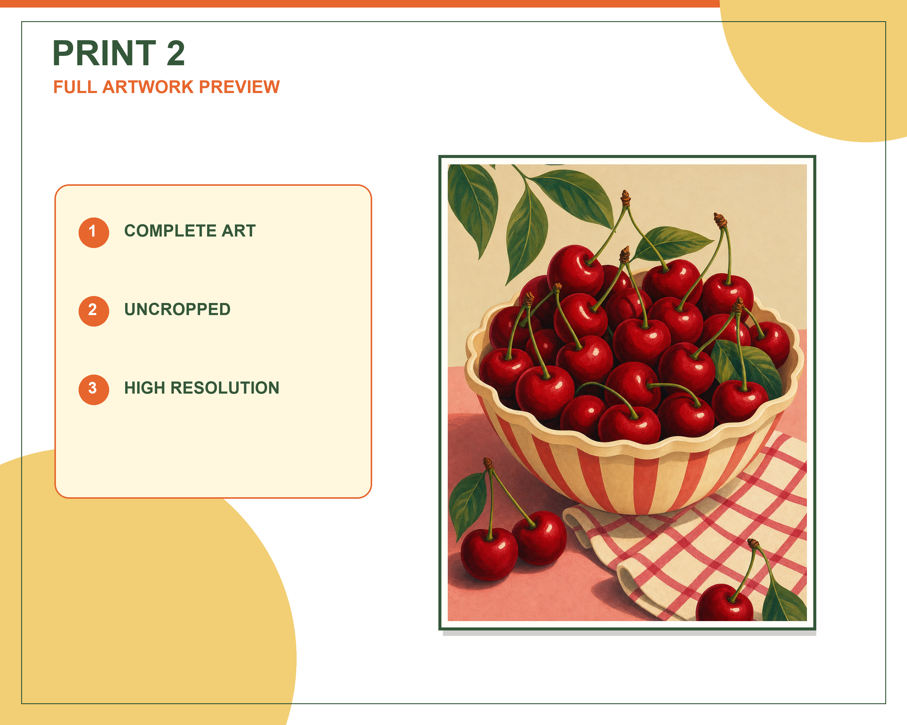 Close-up showing artwork color and printable detail