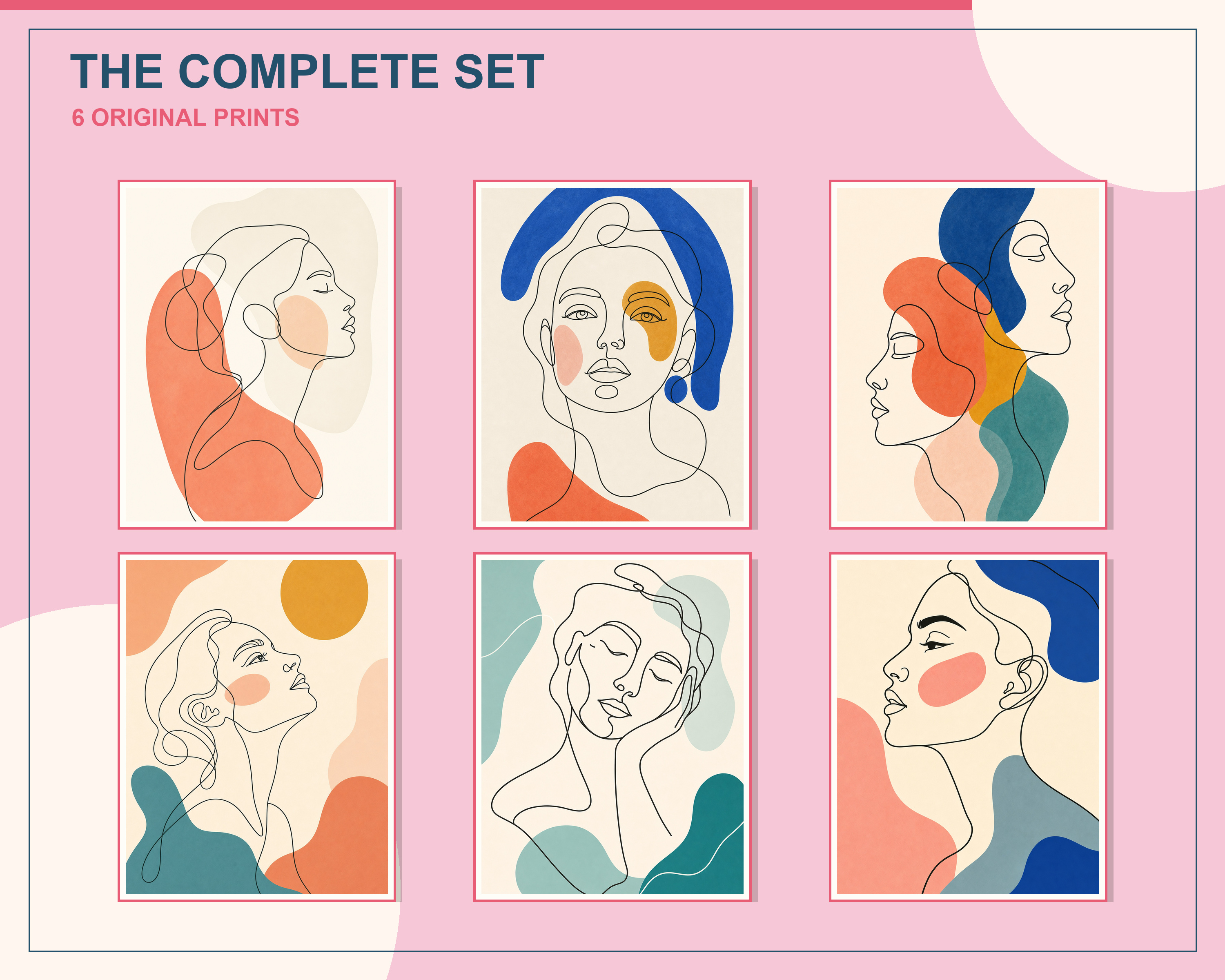Full preview of all 6 printable artworks