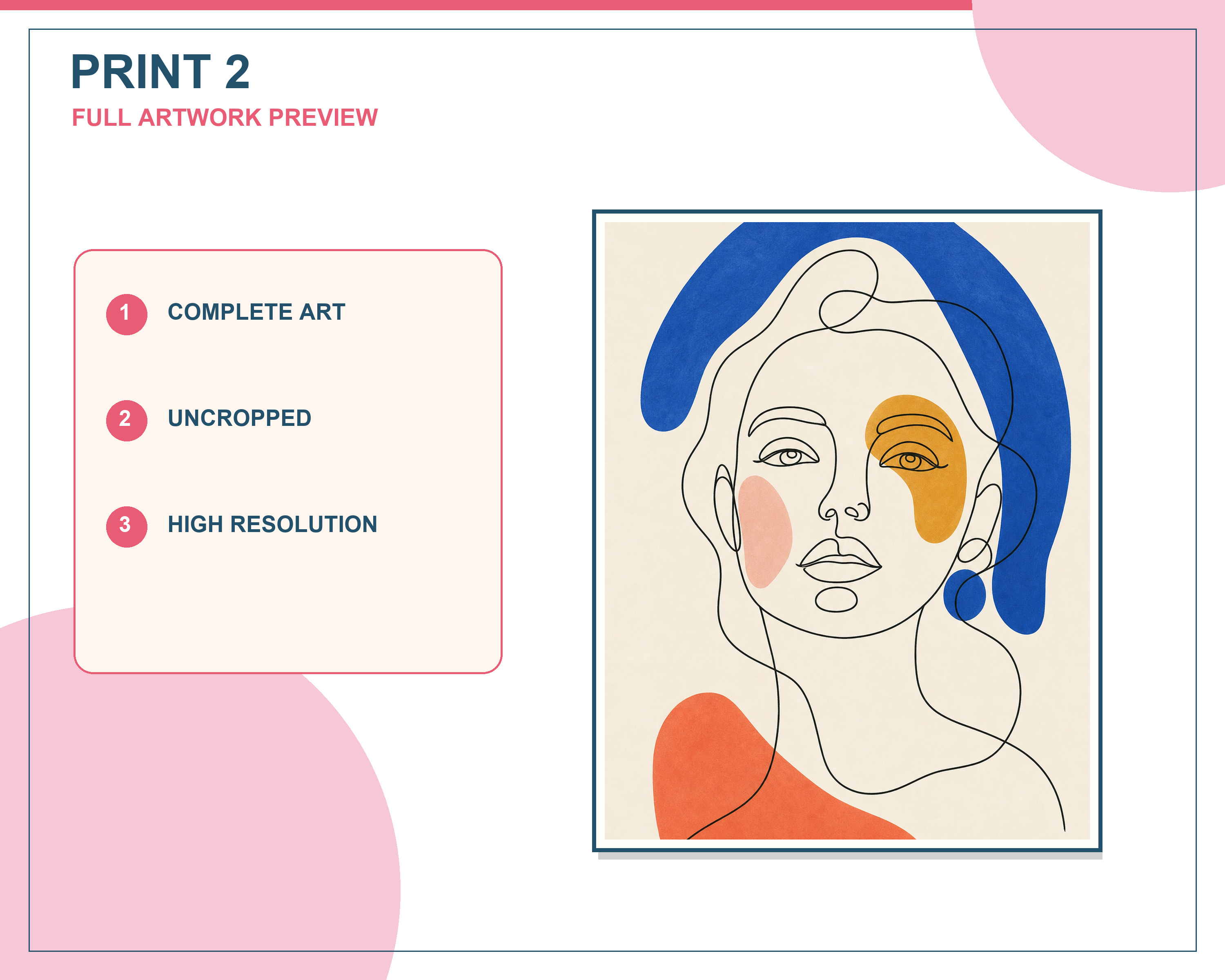 Close-up showing artwork color and printable detail