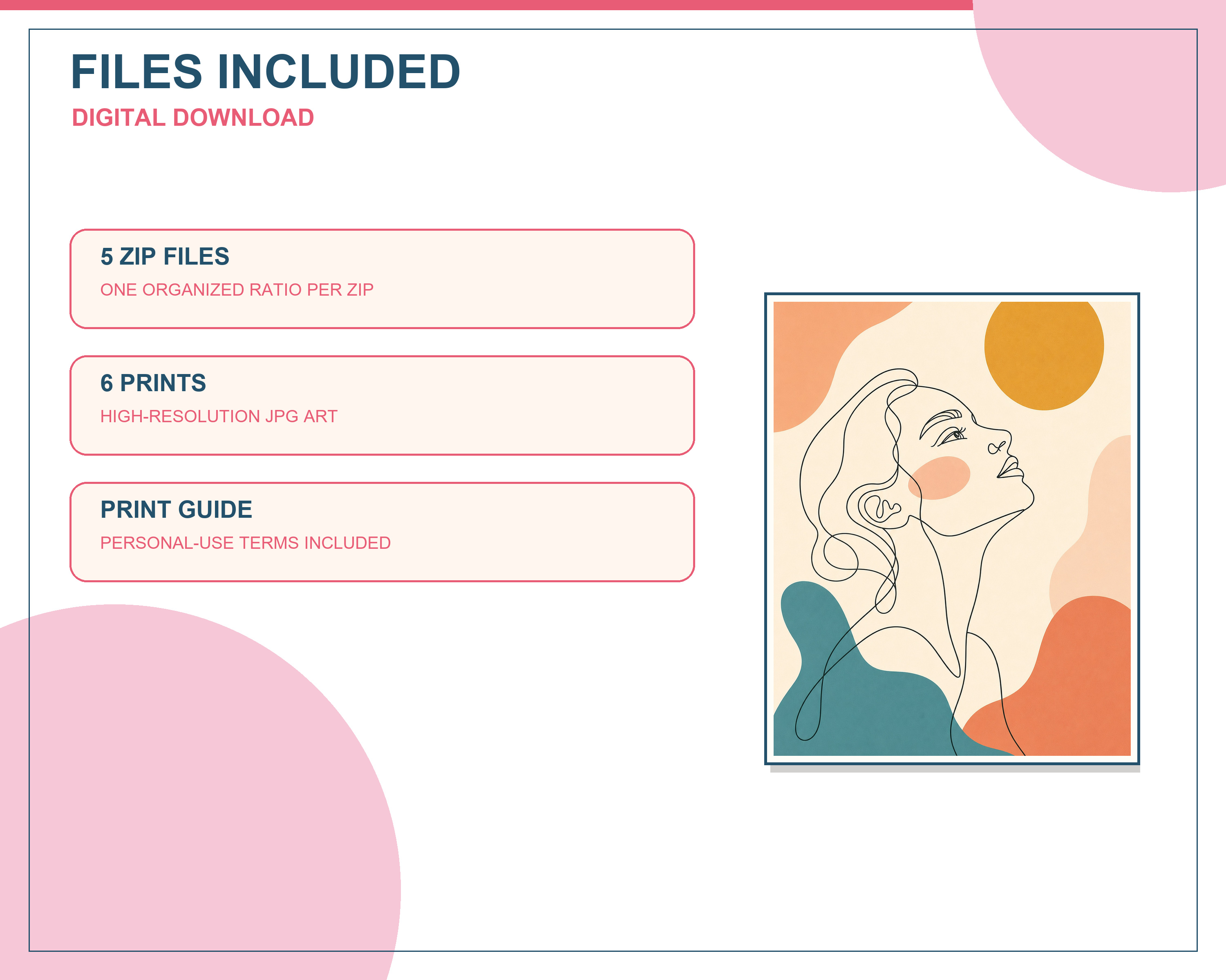Three steps for downloading and printing the artwork