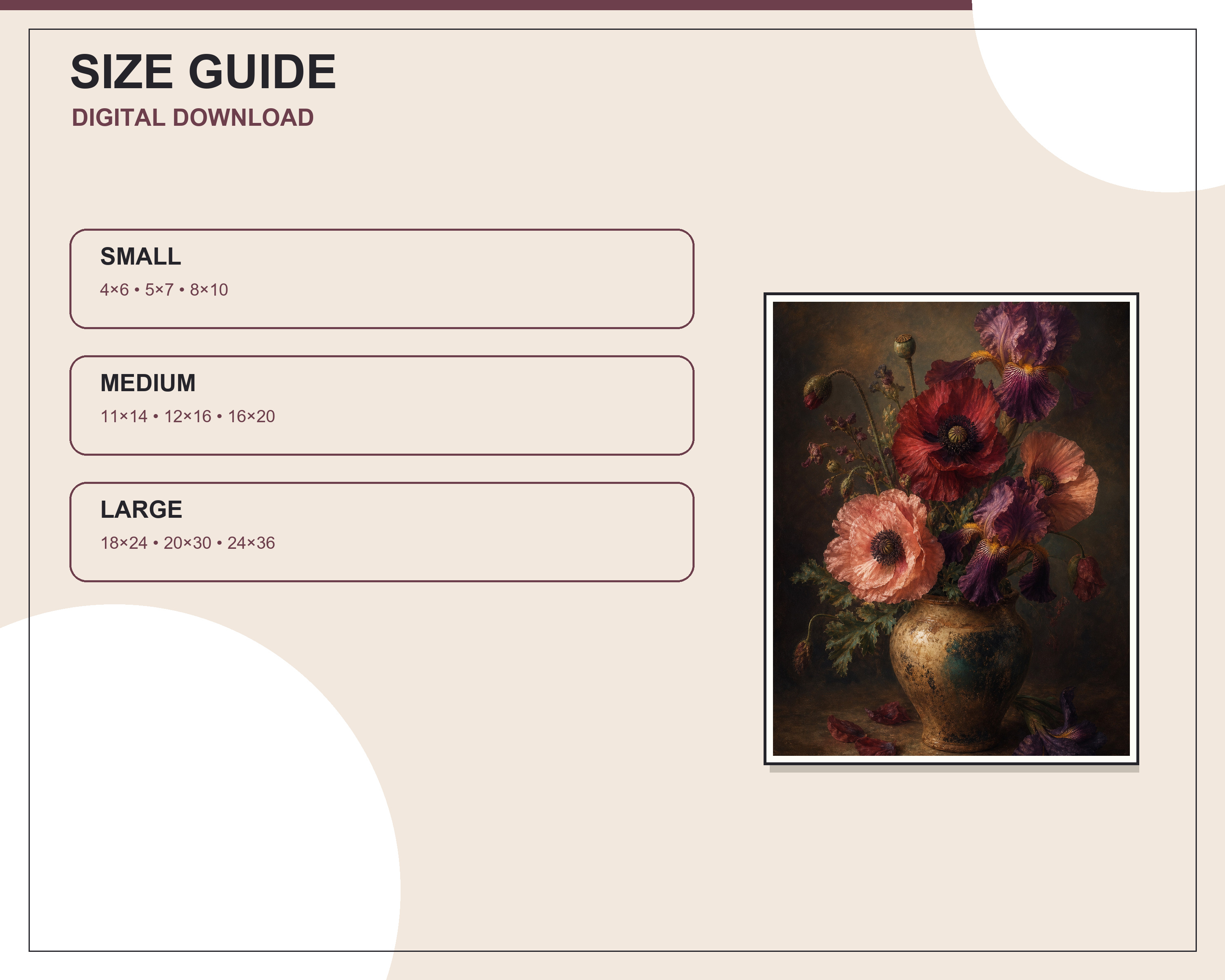 Printable wall-art size ratio guide