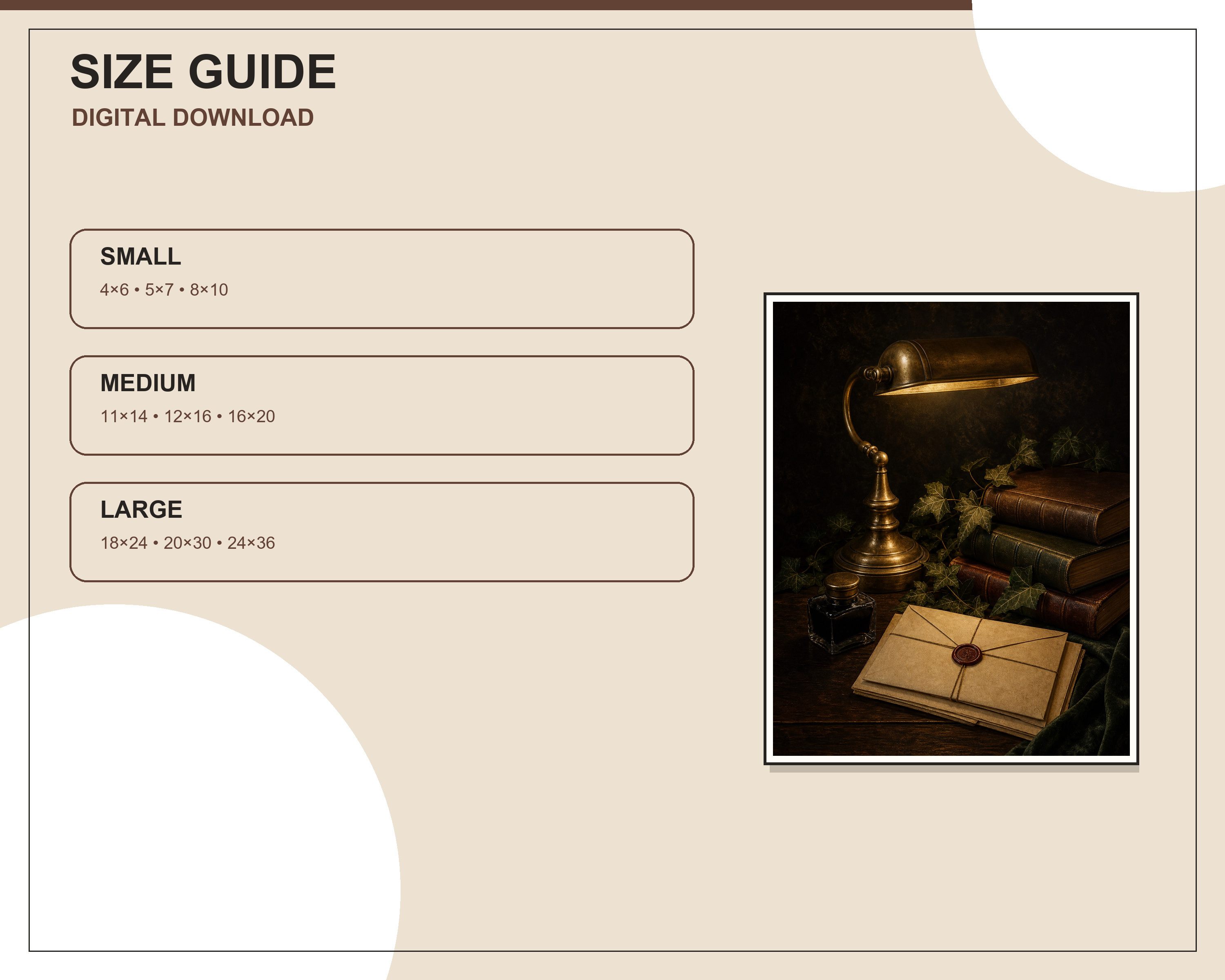 Printable wall-art size ratio guide