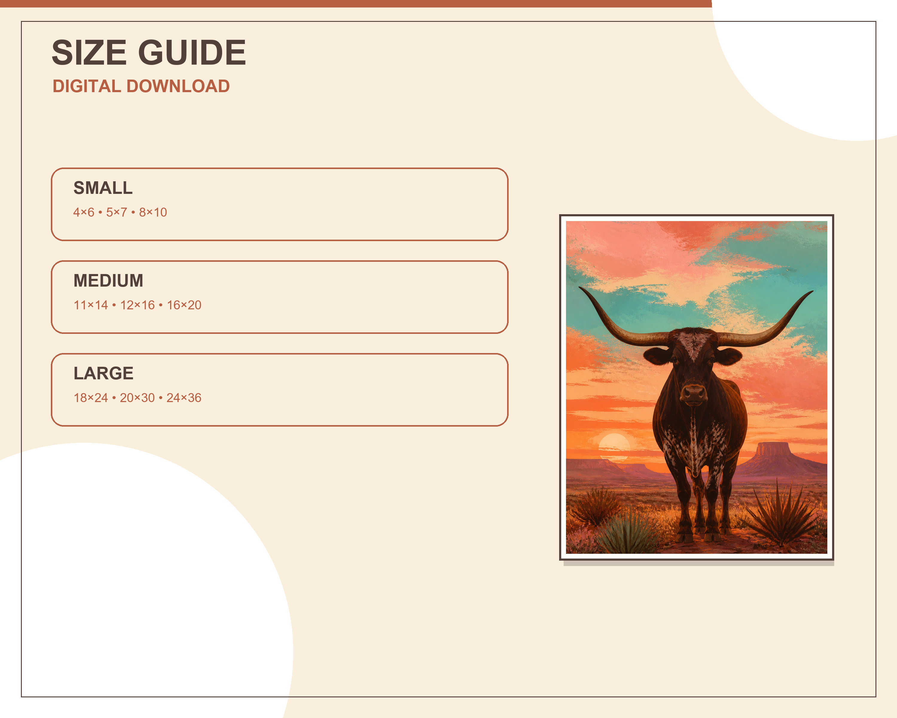 Printable wall-art size ratio guide
