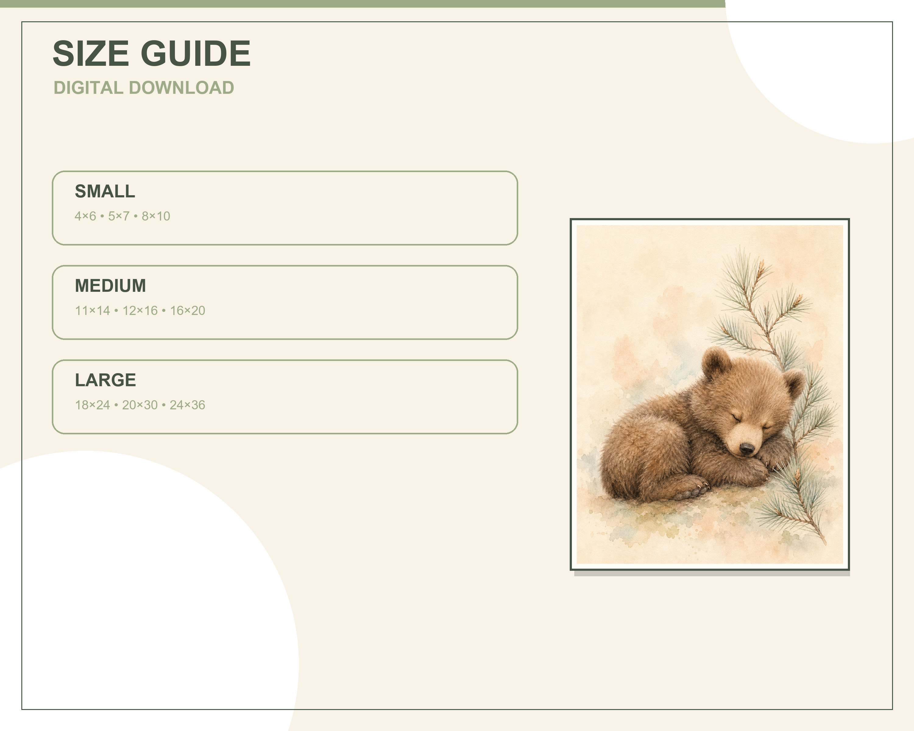 Printable wall-art size ratio guide