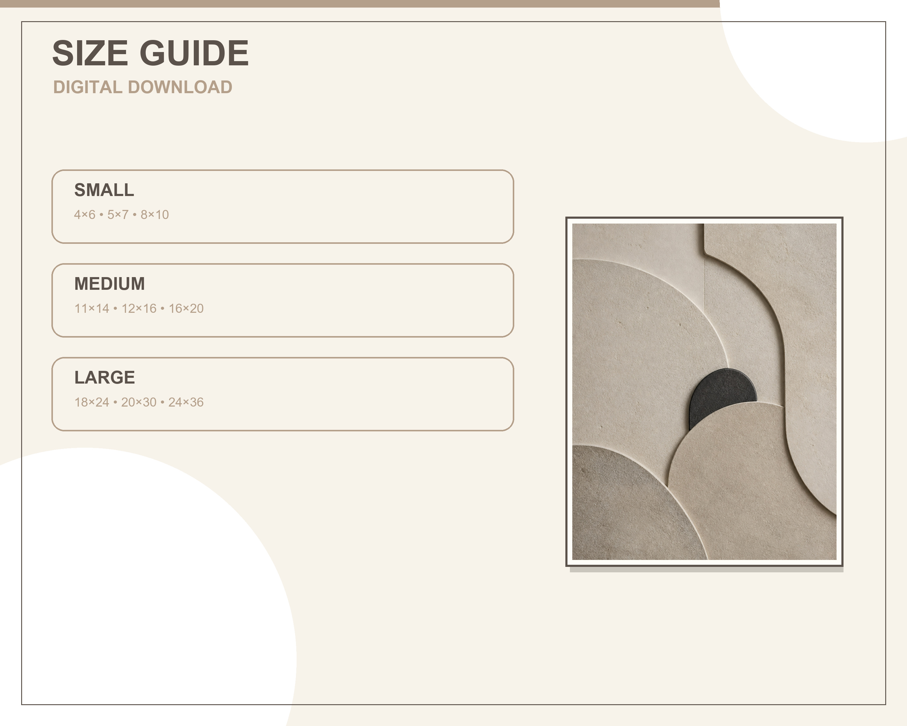 Printable wall-art size ratio guide