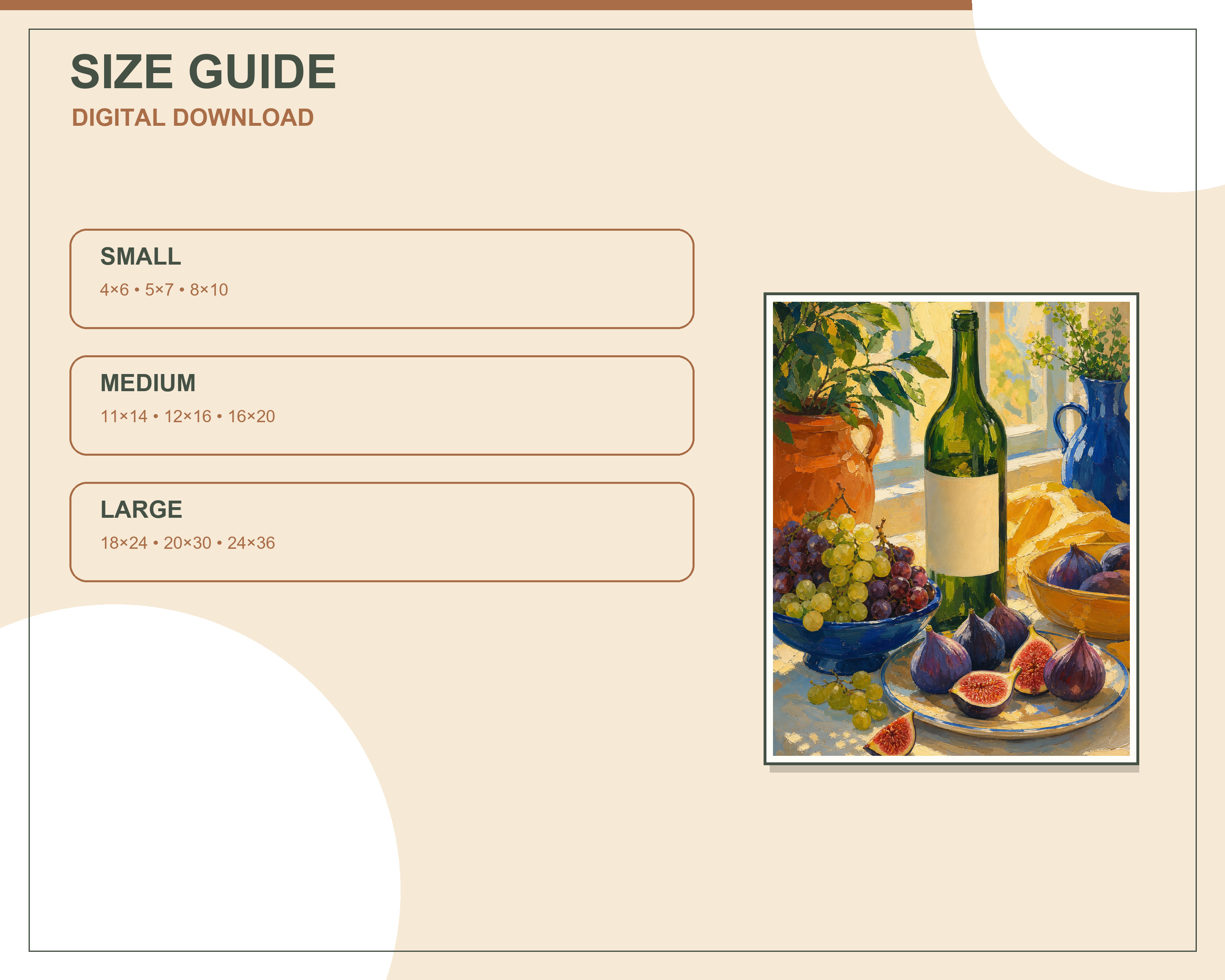 Printable wall-art size ratio guide