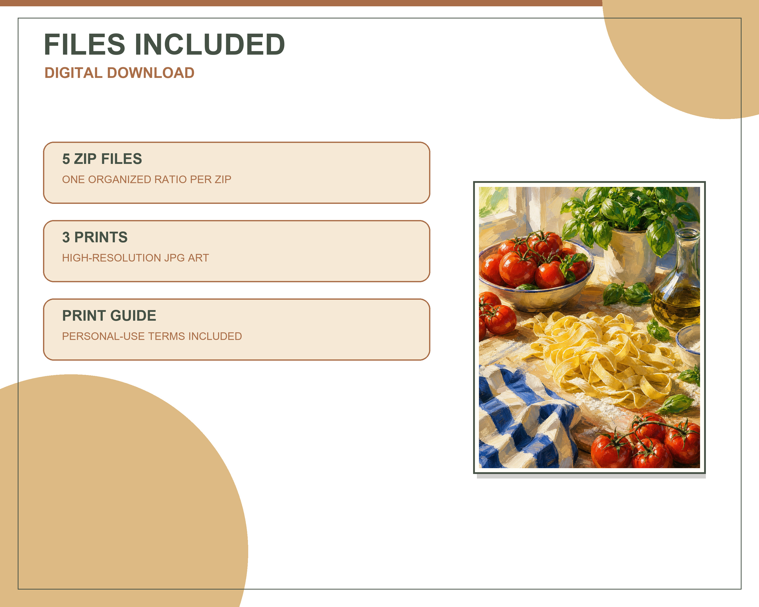 Five downloadable ratio packages included