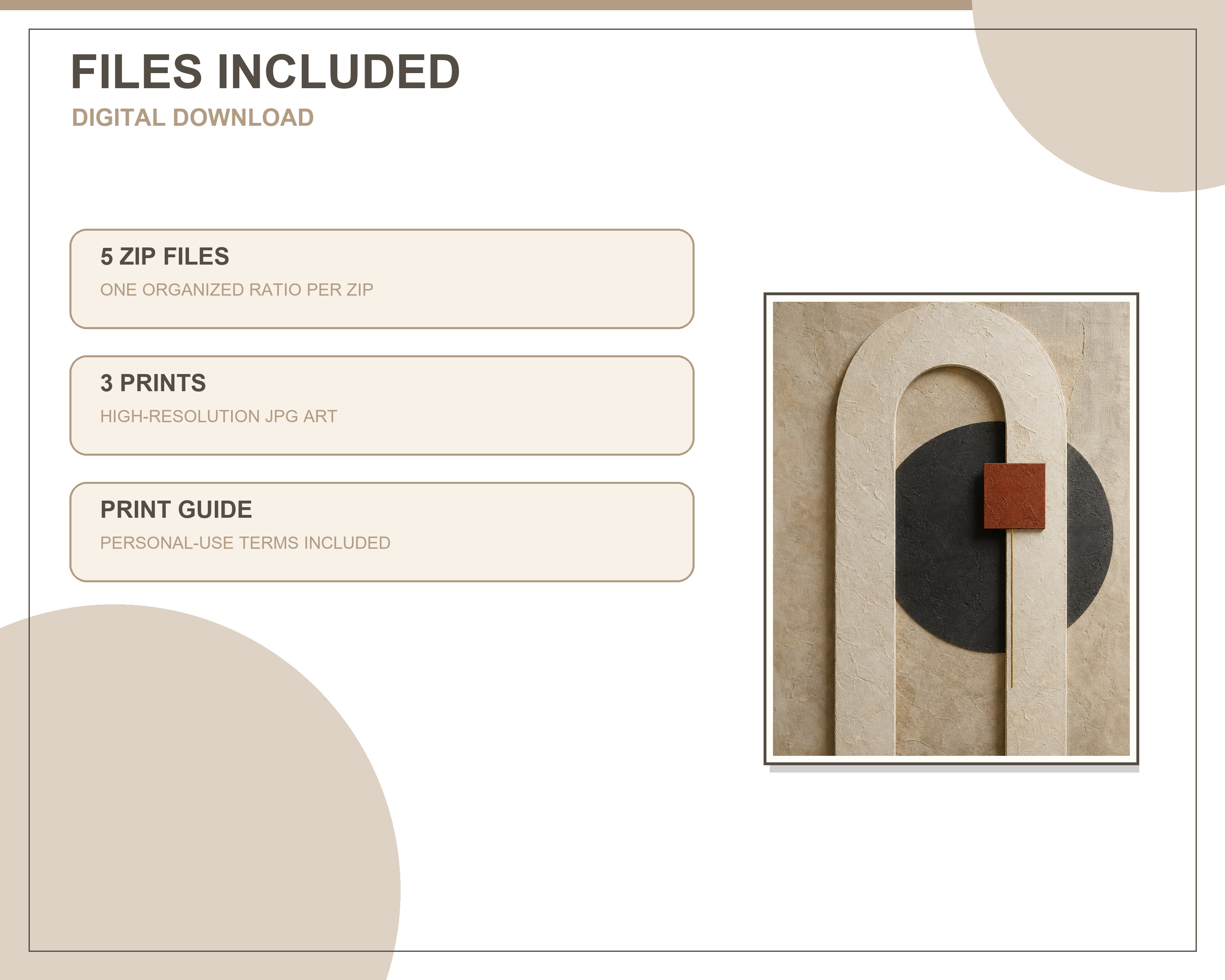 Five downloadable ratio packages included