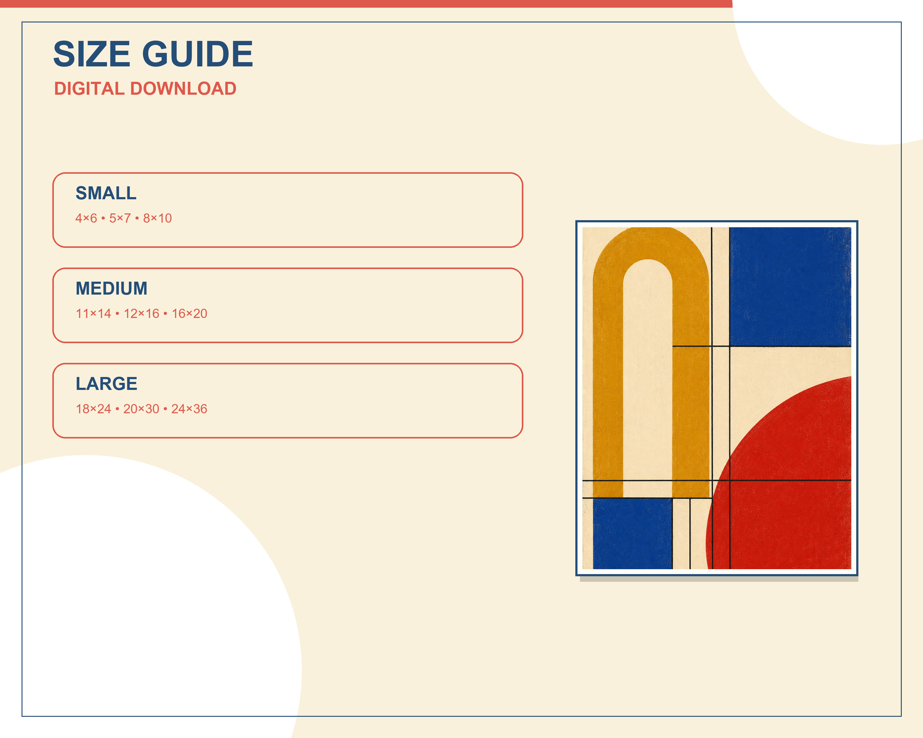 Printable wall-art size ratio guide