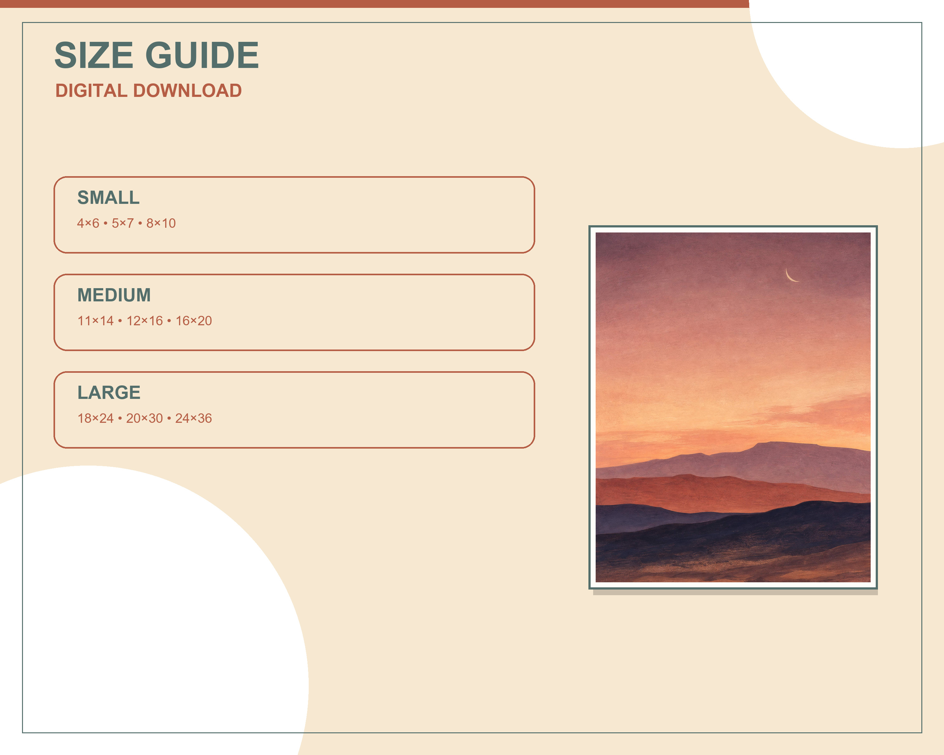 Printable wall-art size ratio guide