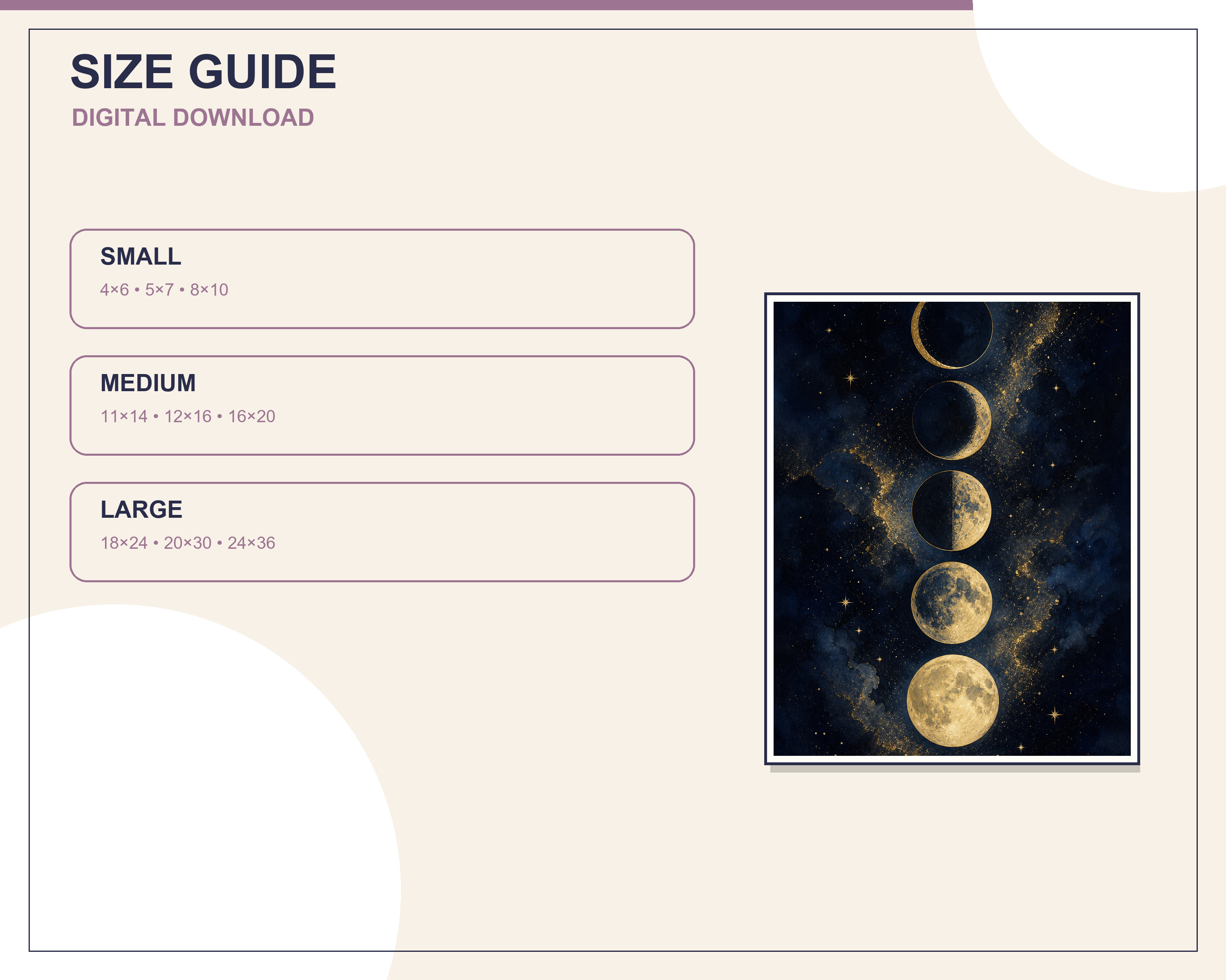 Printable wall-art size ratio guide