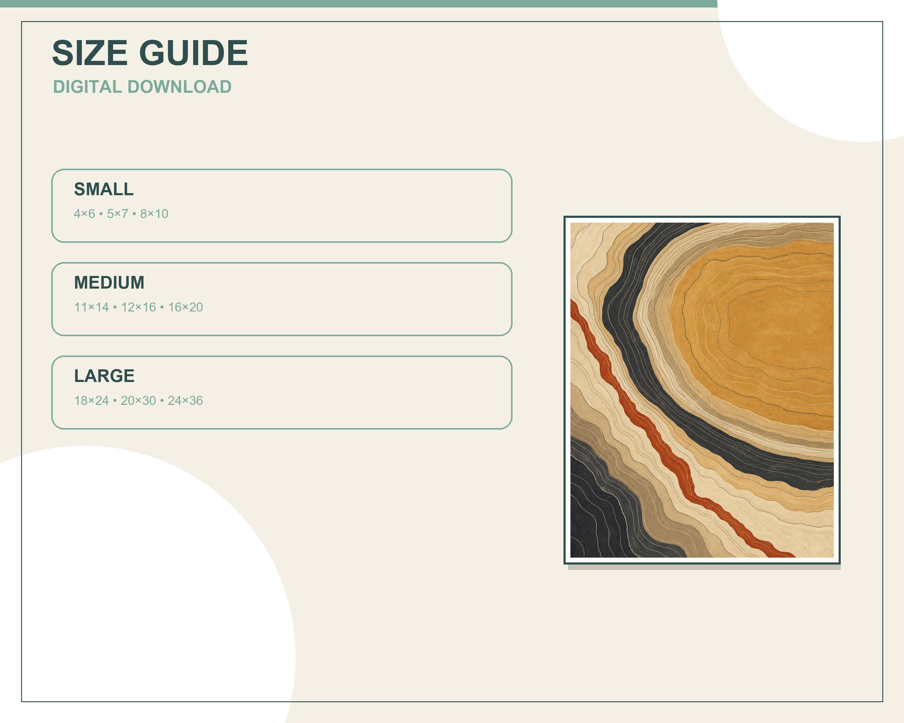 Printable wall-art size ratio guide