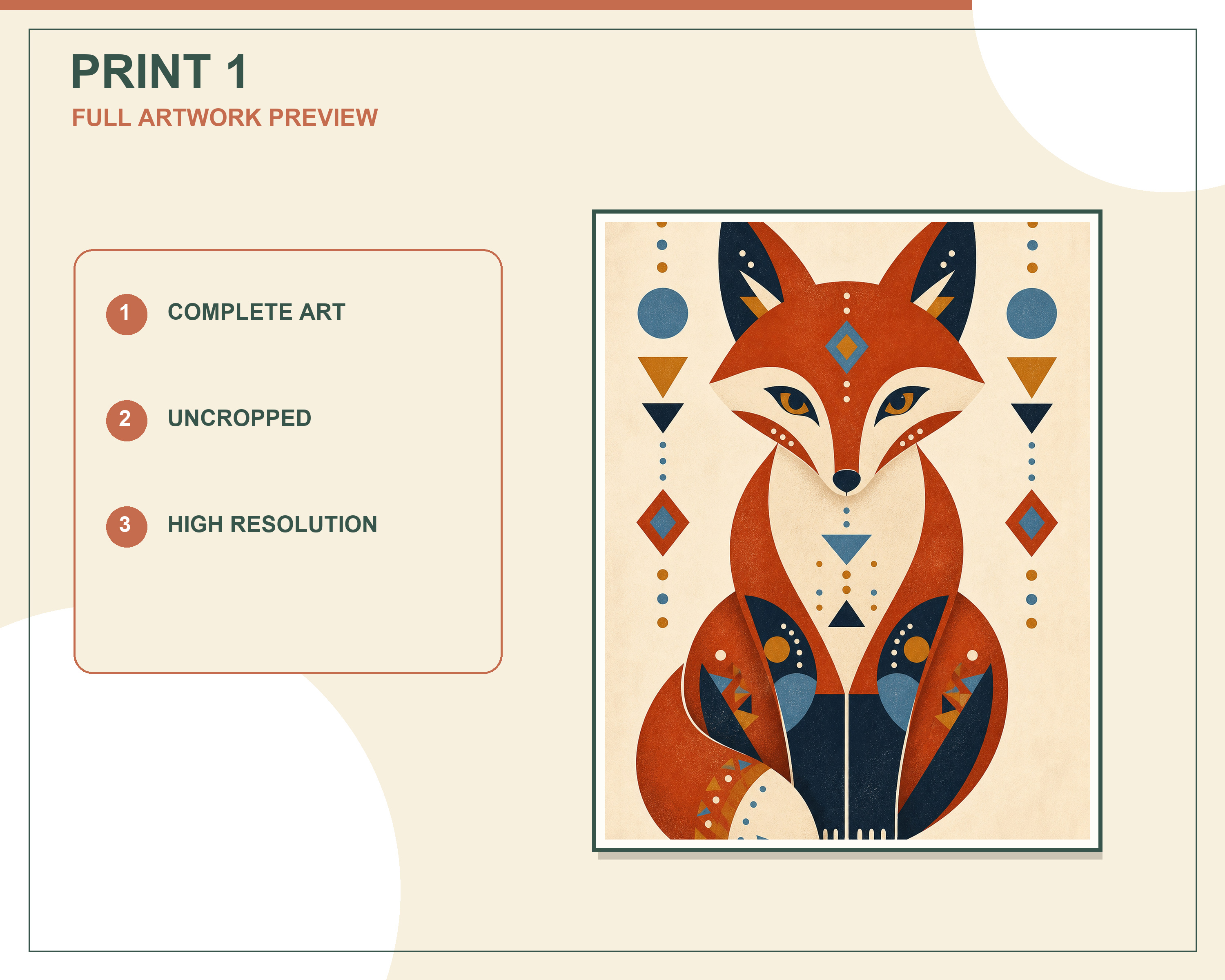 Full coordinated preview of the three modern Nordic folk animals wall-art prints
