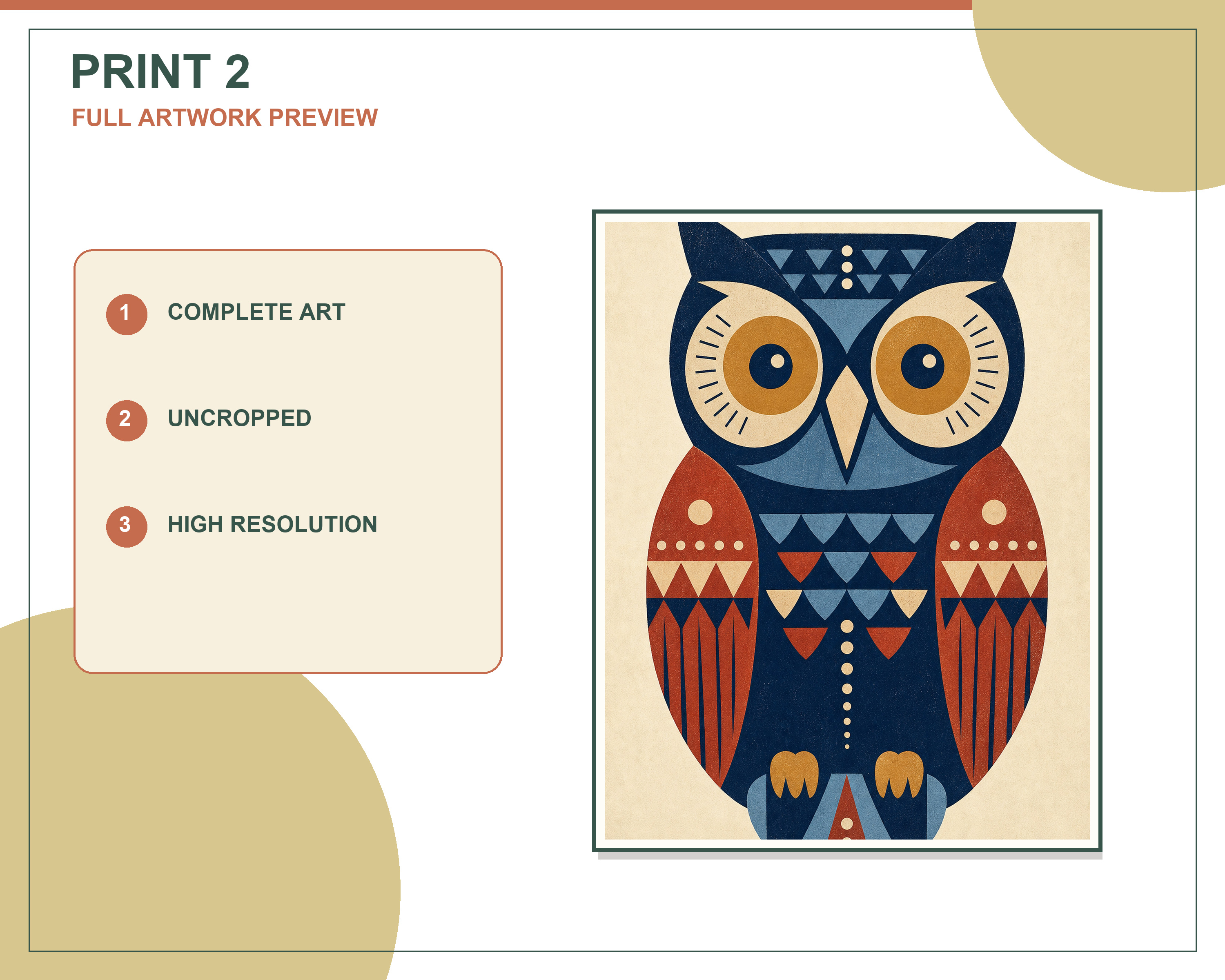 Exactly three printable artworks displayed in an angled contemporary living room