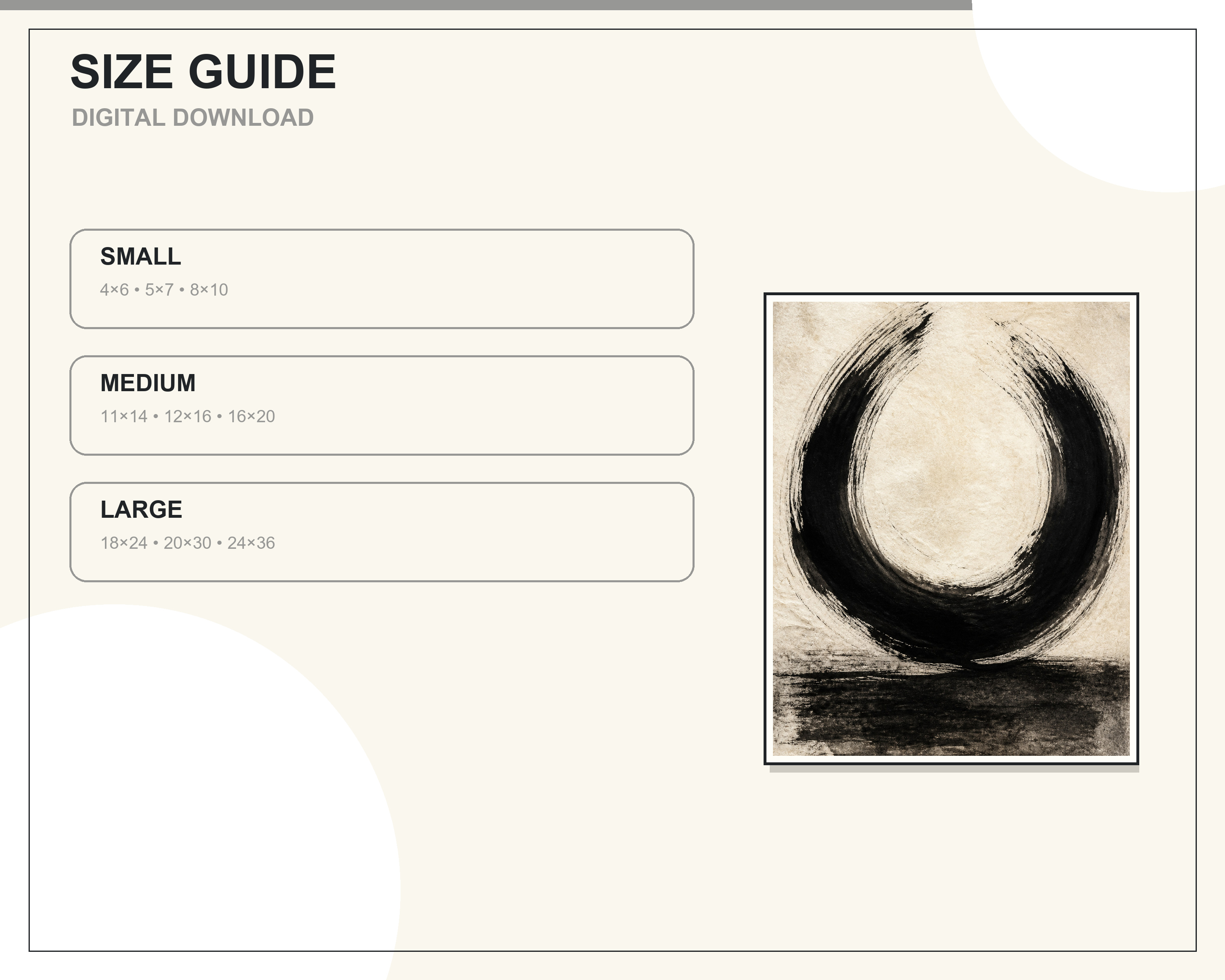 Printable wall-art size ratio guide