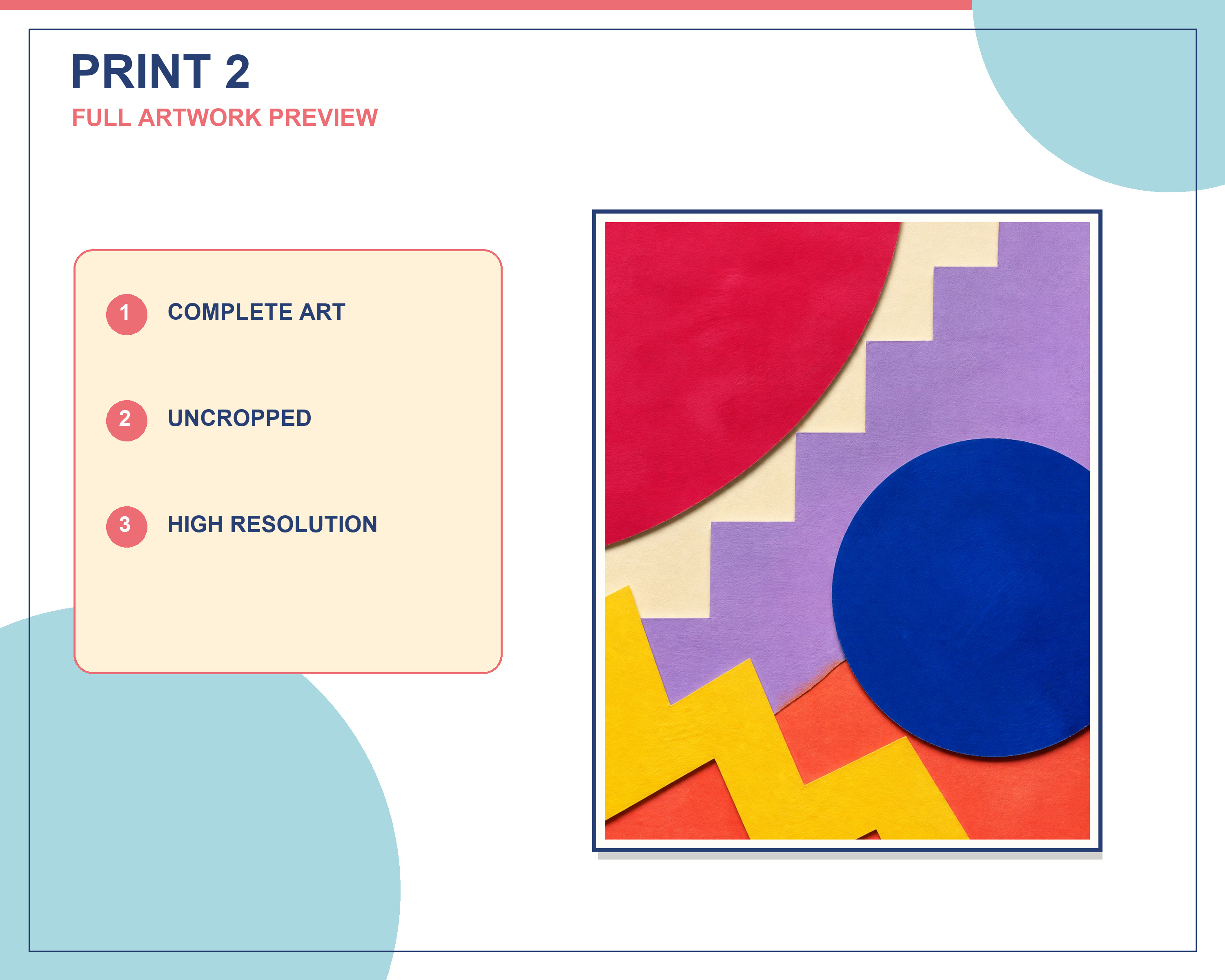 Exactly three printable artworks displayed in an angled contemporary living room