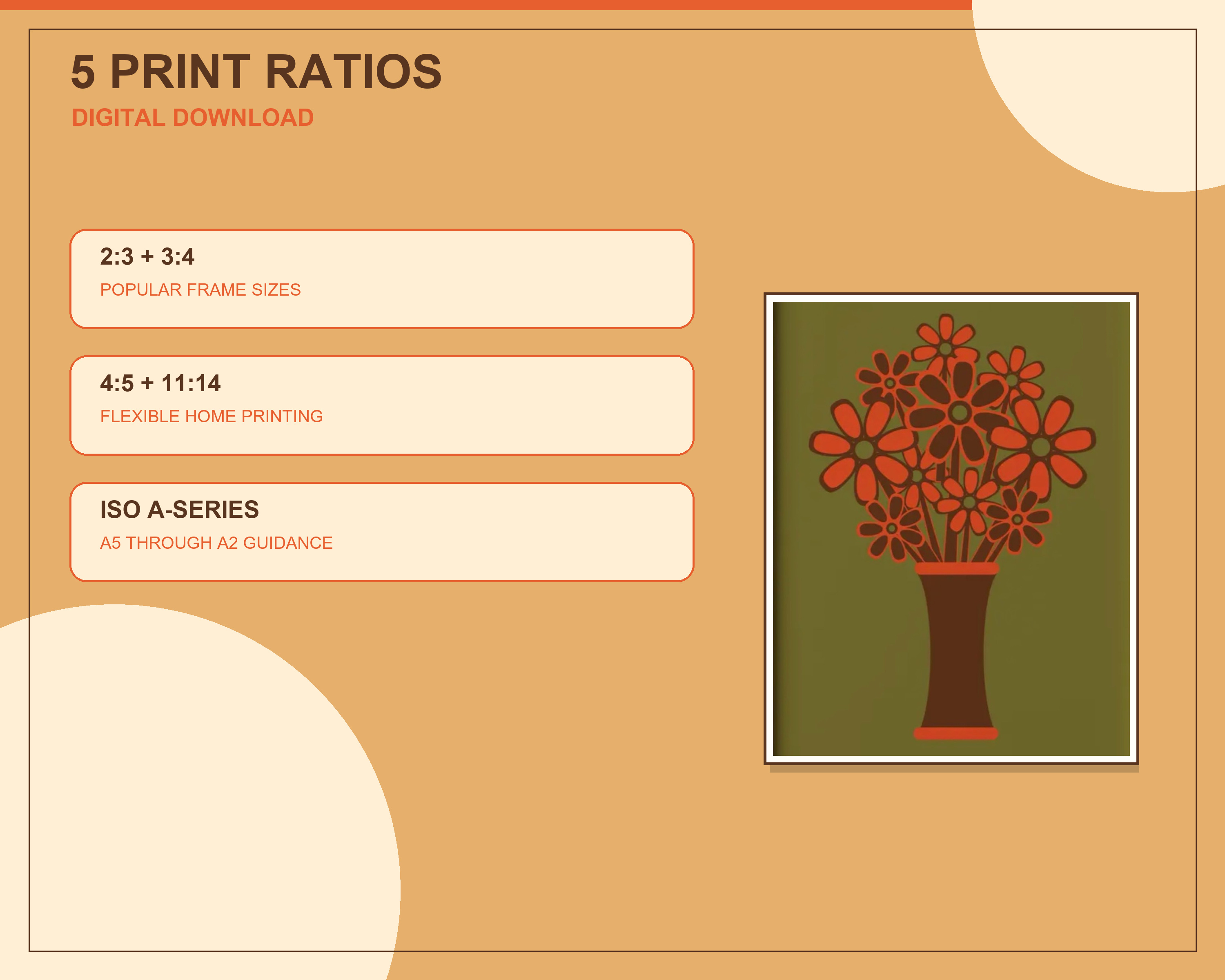 Printable wall-art size ratio guide
