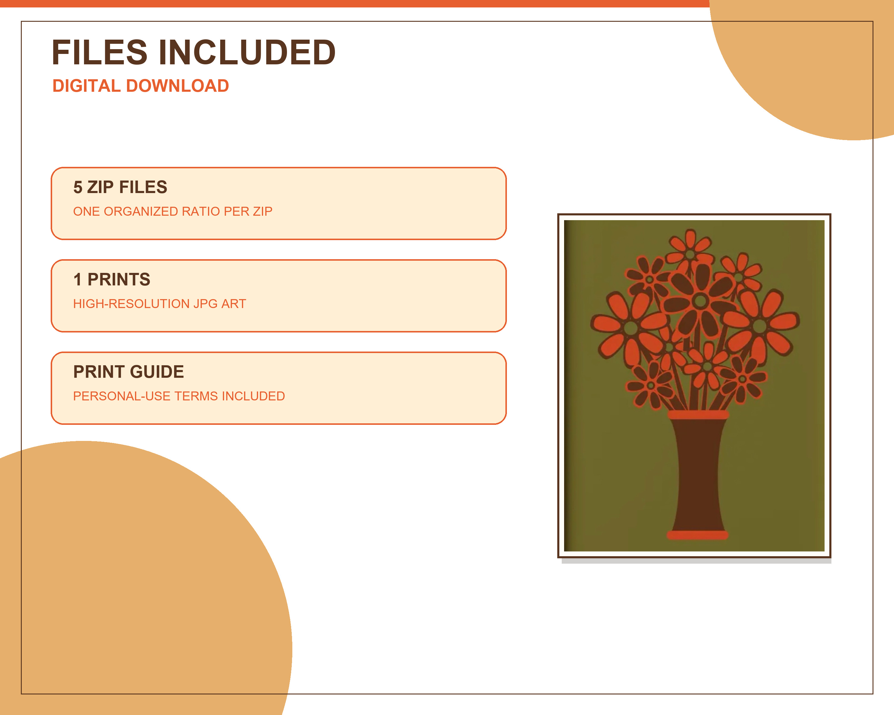 Three steps for downloading and printing the artwork