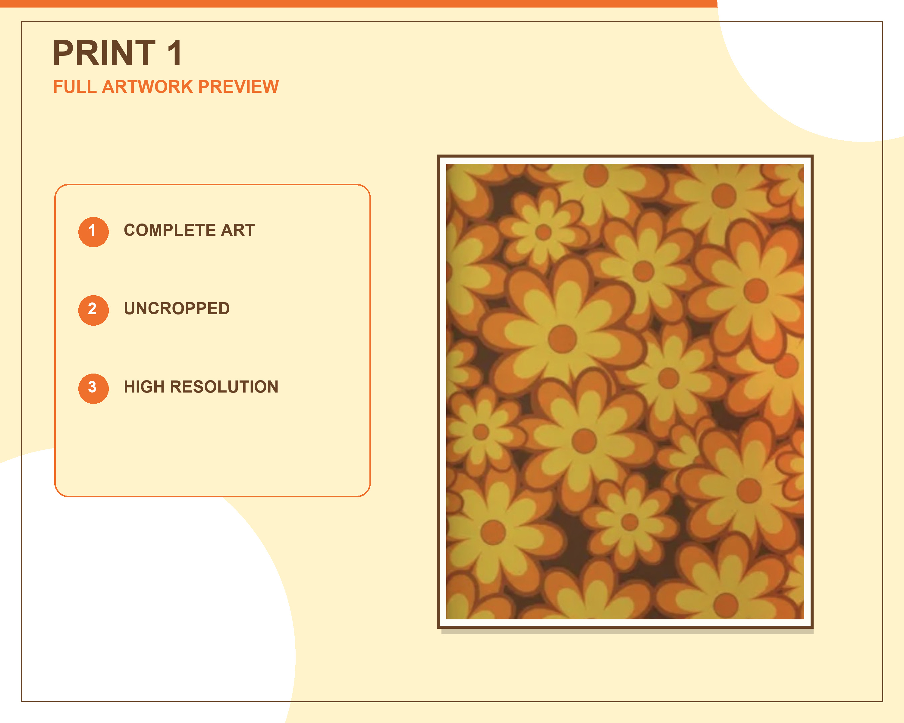 Single printable artwork displayed in one living-room frame